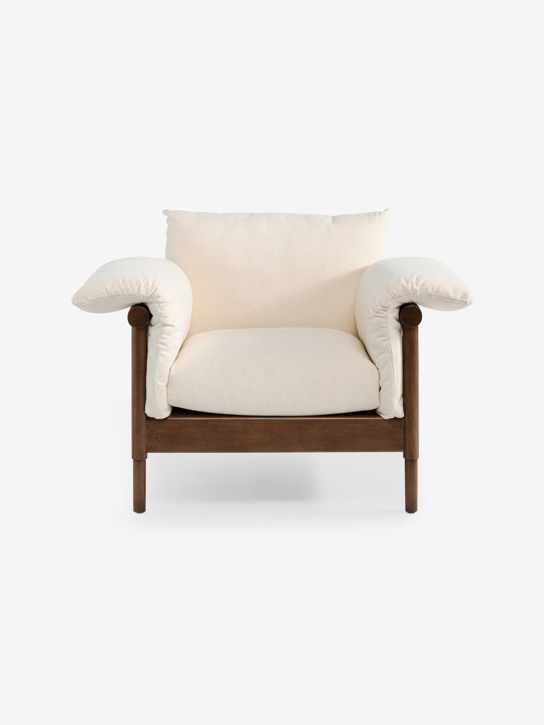 Solen Accent Chair in Natural Stone Woven Slub Plain - Image 6 of 6