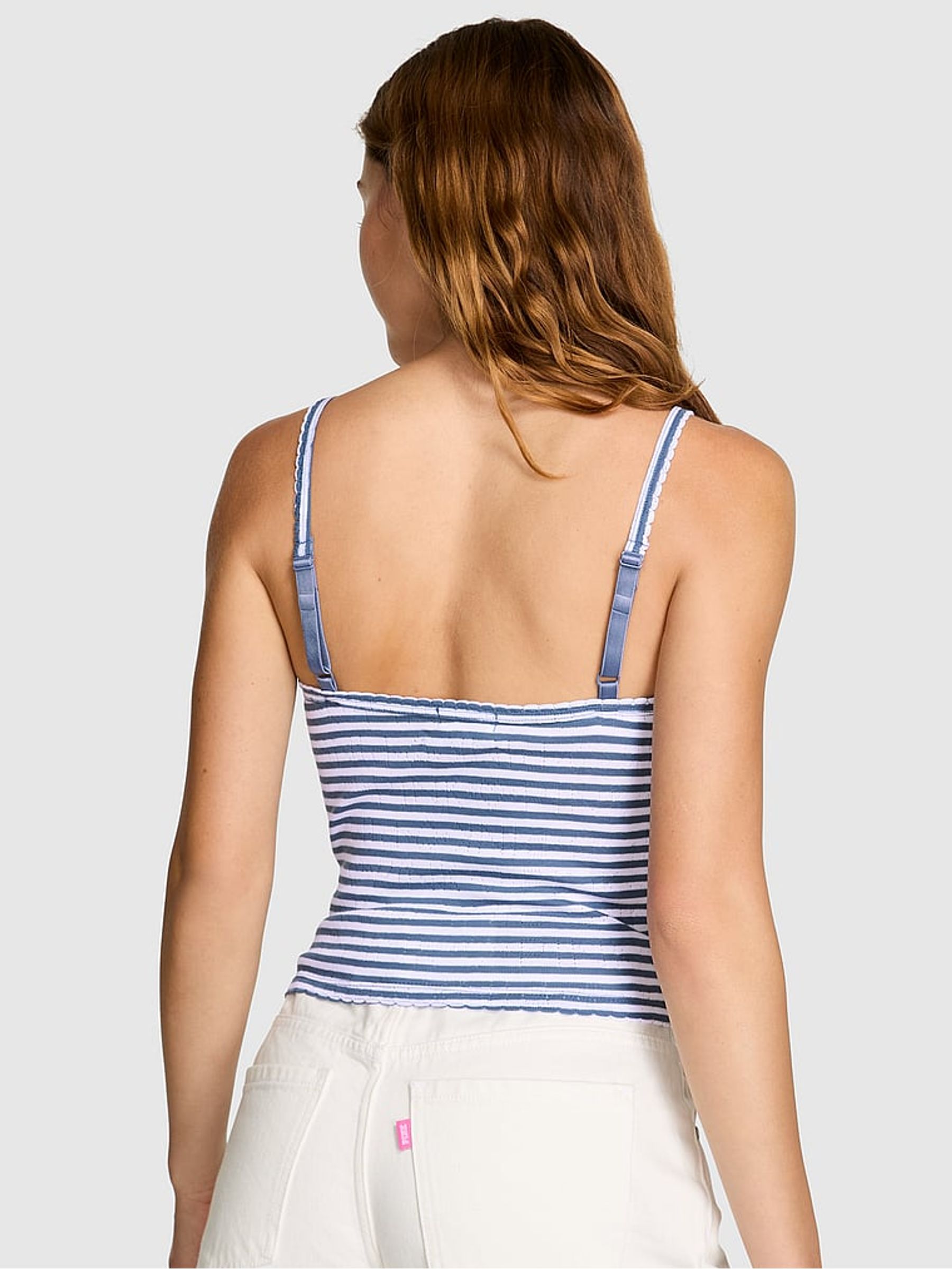 Dusty Iris Blue Pyjama Cami Top - Image 2 of 2