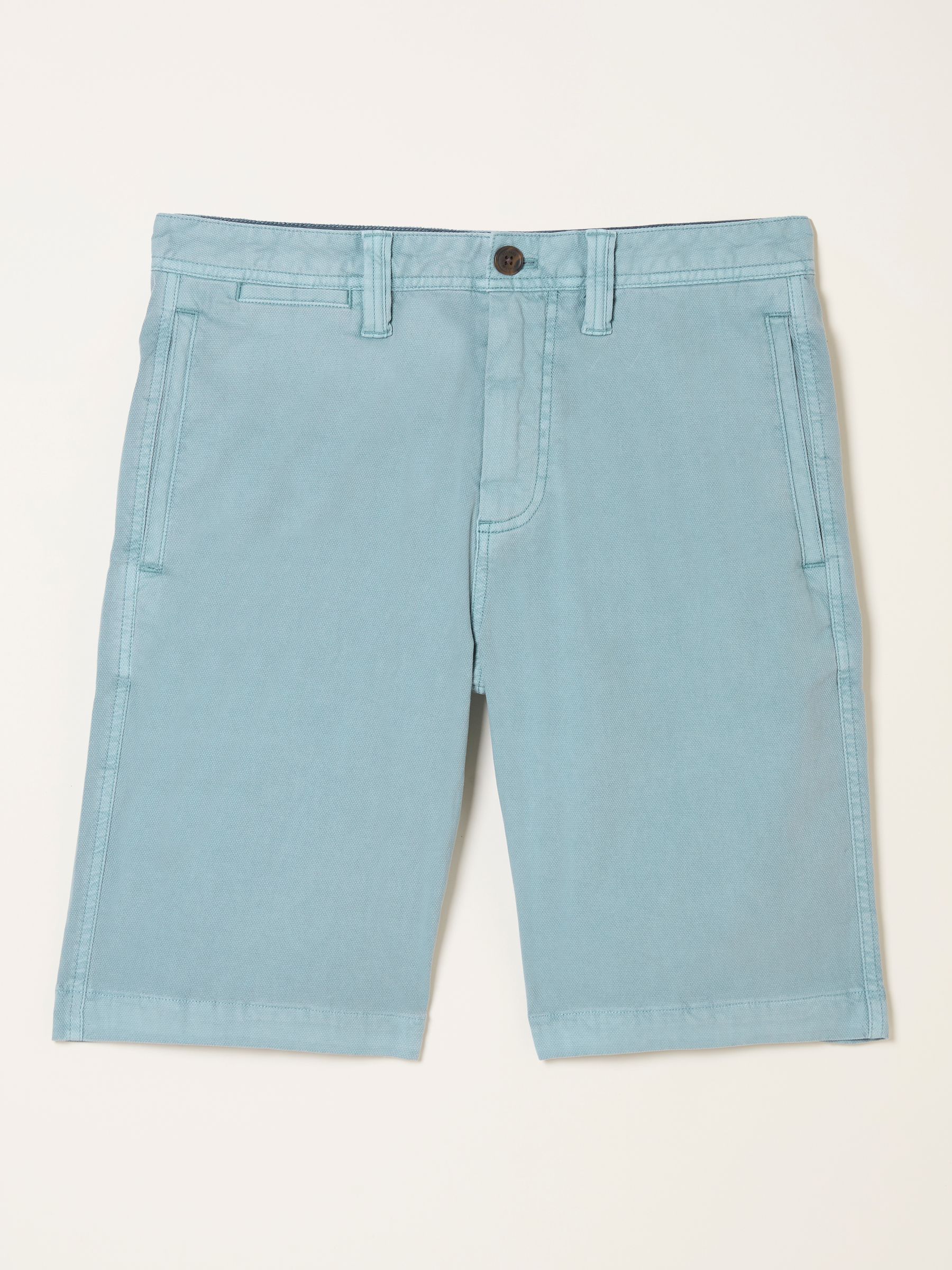 Stow Aqua Blue Garment Dye Chino Shorts | FatFace USA