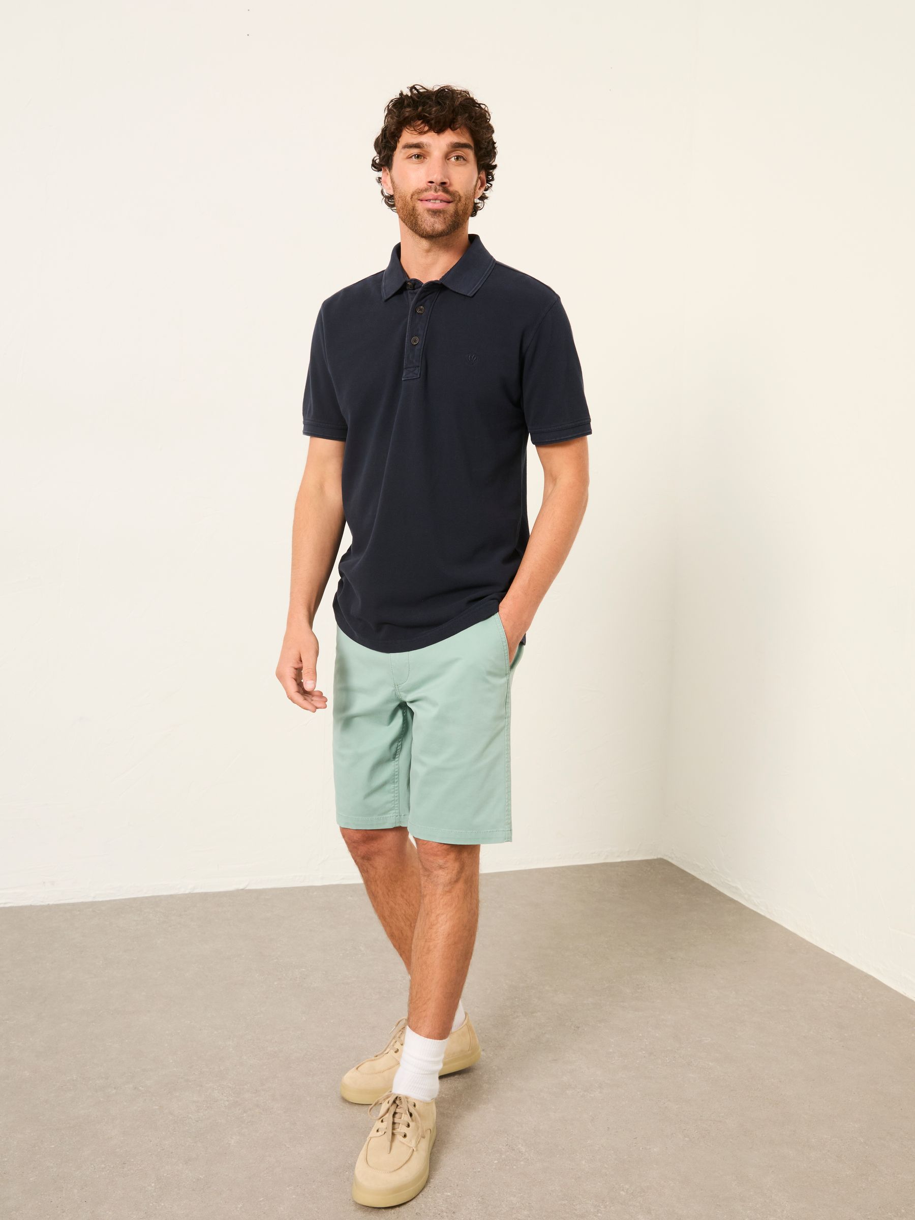 Mawes Duck Egg Blue Chino Shorts - Image 3 of 6