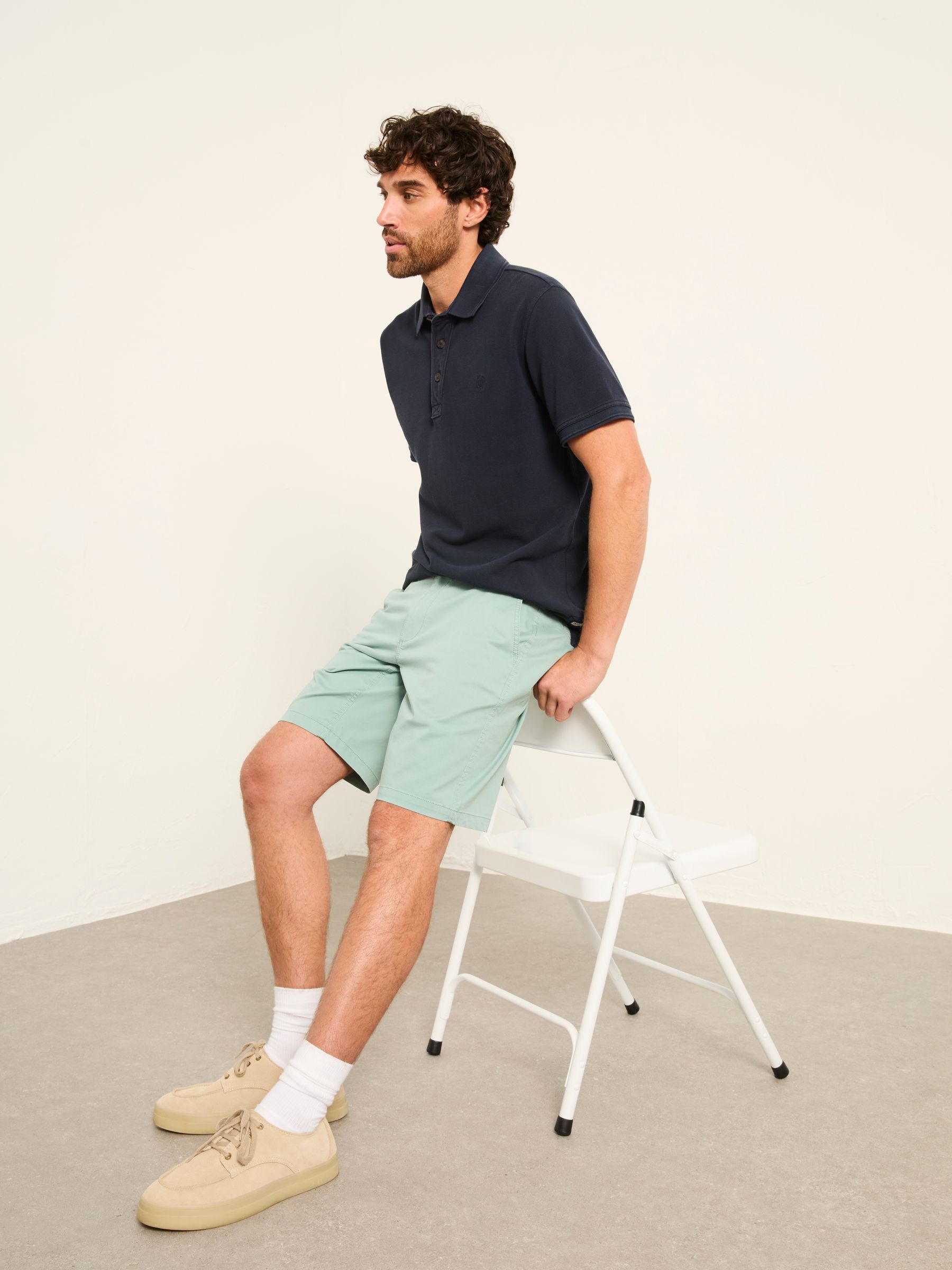 Mawes Duck Egg Blue Chino Shorts - Image 4 of 6