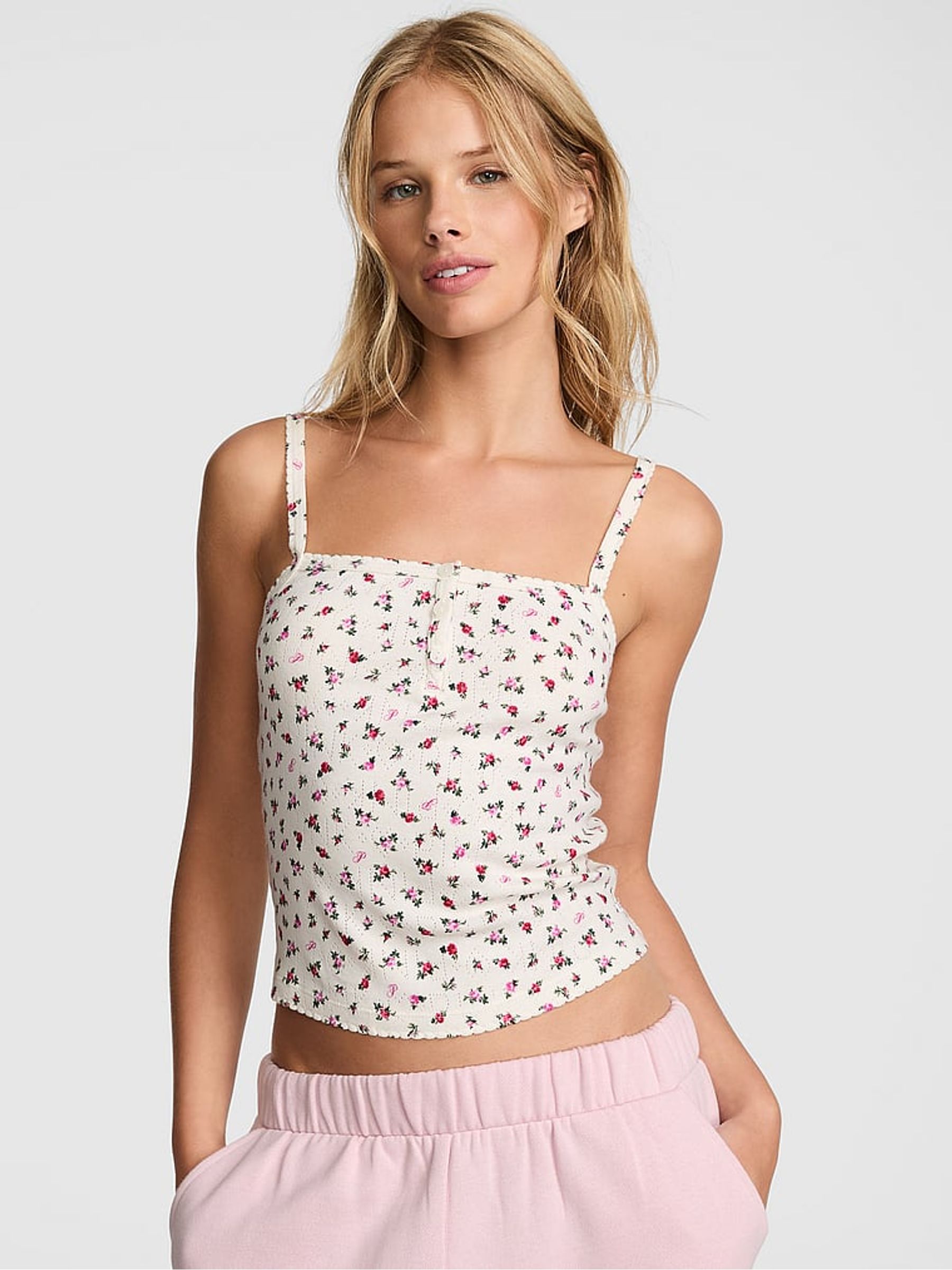Winter White Pyjama Cami Top - Image 1 of 2
