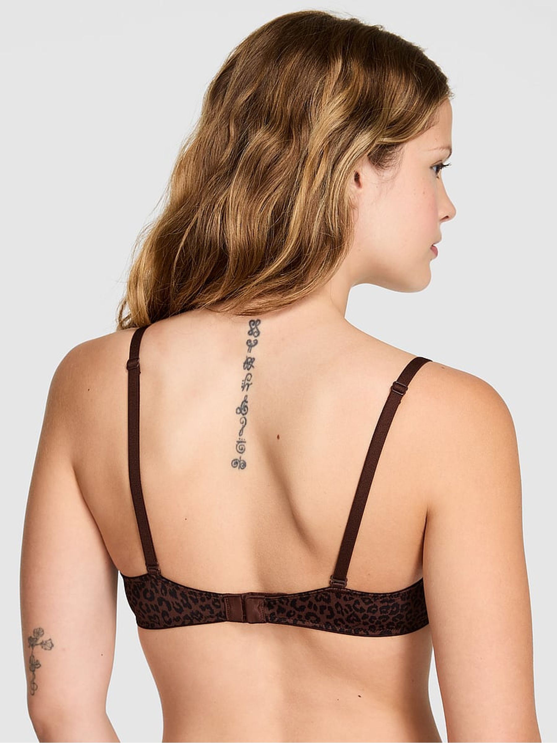 Leopard Print Brown Lightly Lined Bra - Image 2 of 2