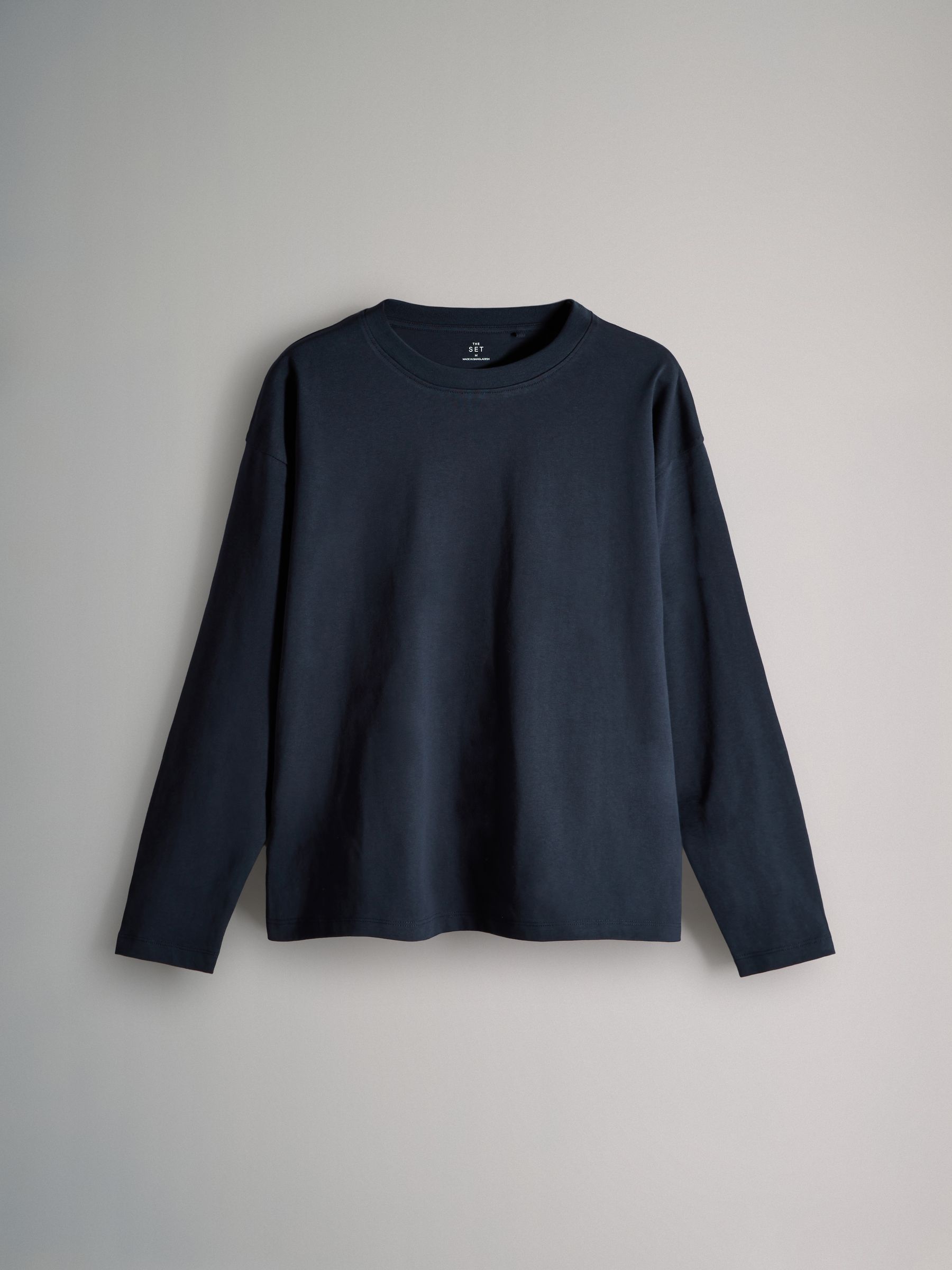 Navy/Stripe/Neutral/Khaki - 4 Pack Heavyweight Relaxed Long Sleeve T-Shirts - Image 2 of 6