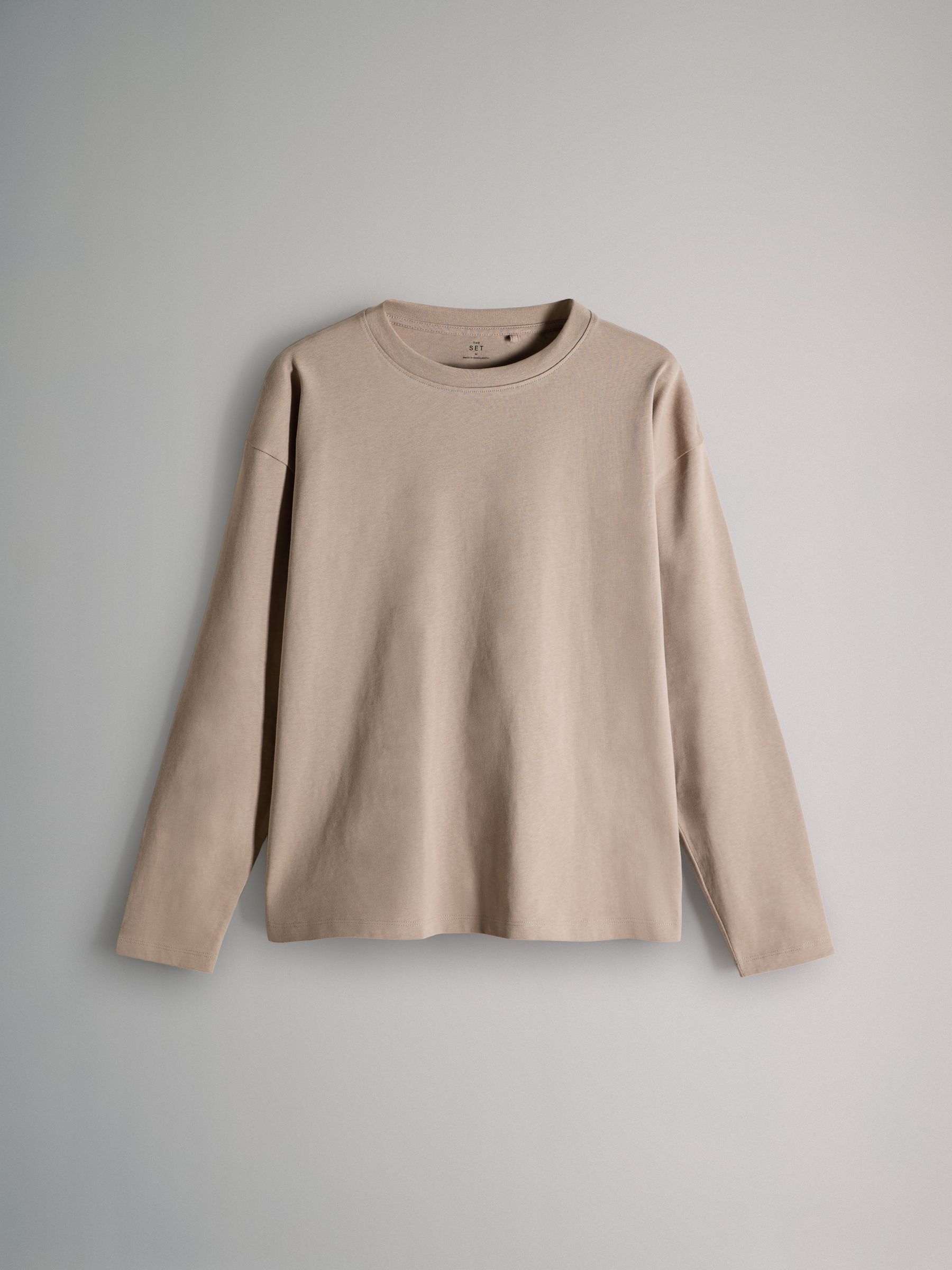 Navy/Stripe/Neutral/Khaki - 4 Pack Heavyweight Relaxed Long Sleeve T-Shirts - Image 3 of 6