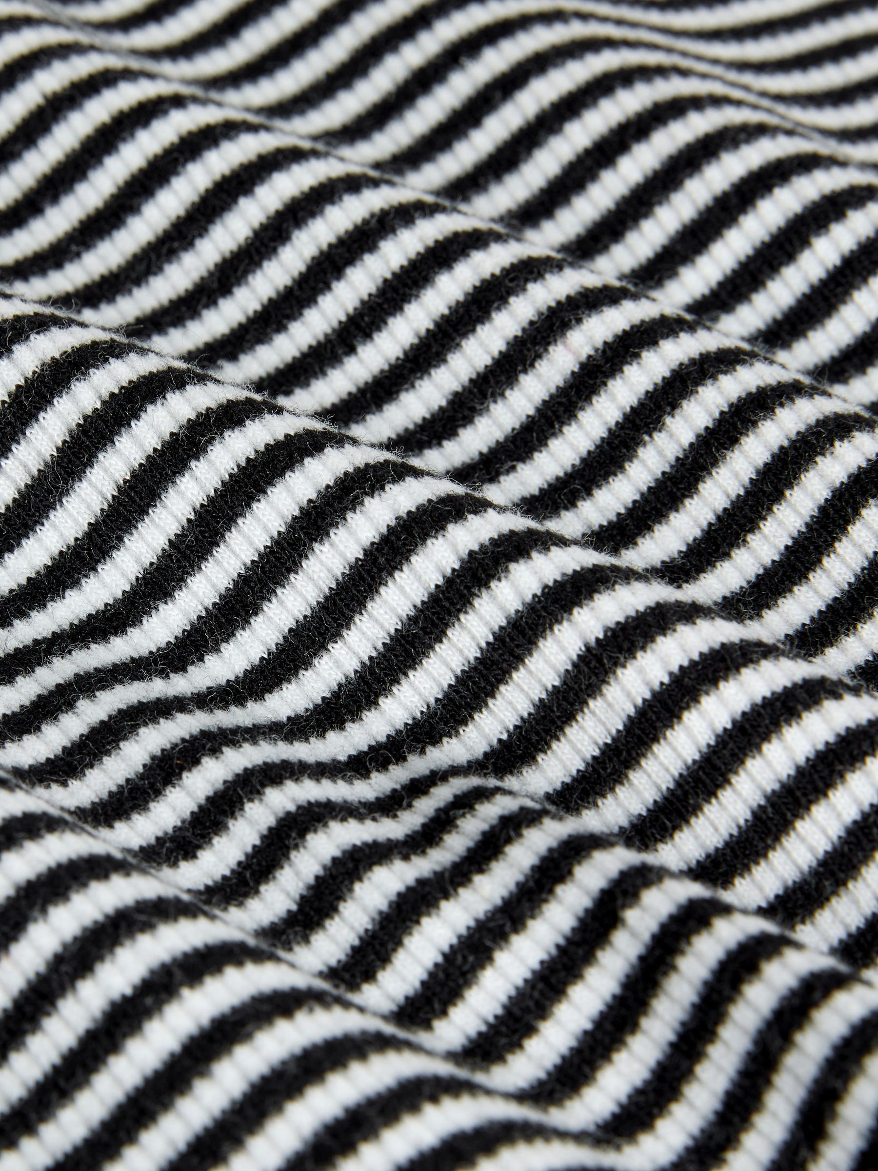 Black/White/Grey/Stripe - 4 Pack V-Neck Ribbed Long Sleeve T-Shirts - Image 10 of 11