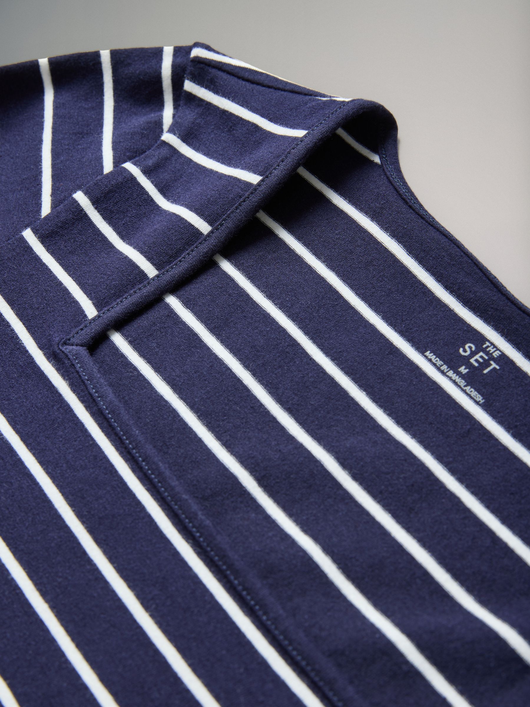 Navy/Red/White - 3 Pack Square Neck Long Sleeve T-Shirts - Image 5 of 6
