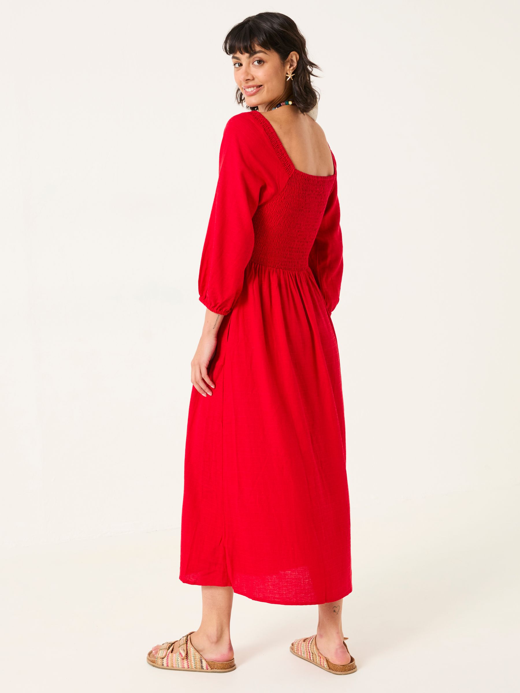 Adele Red Midi Dress - Image 2 of 4