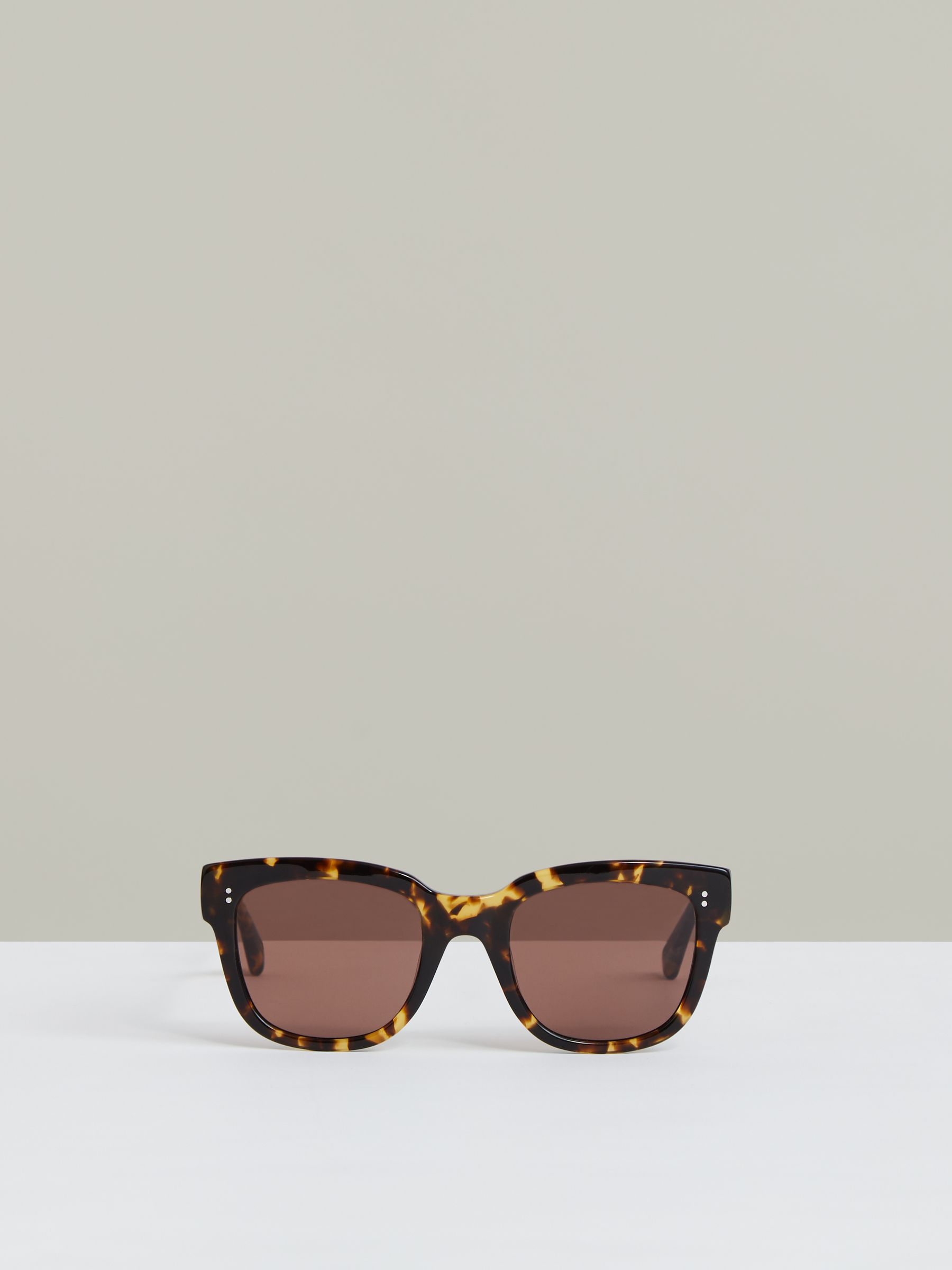 MESSYWEEKEND Square Frame Sunglasses in Brown - Image 1 of 3