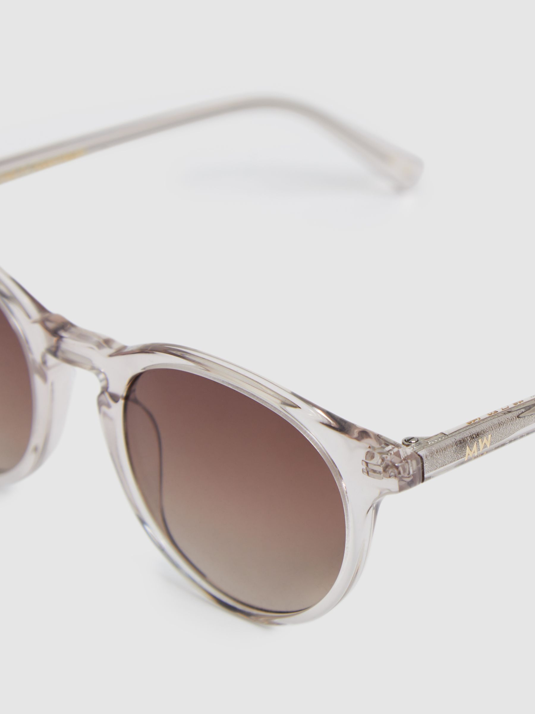 MESSYWEEKEND Round Frame Sunglasses in Pink - Image 3 of 3