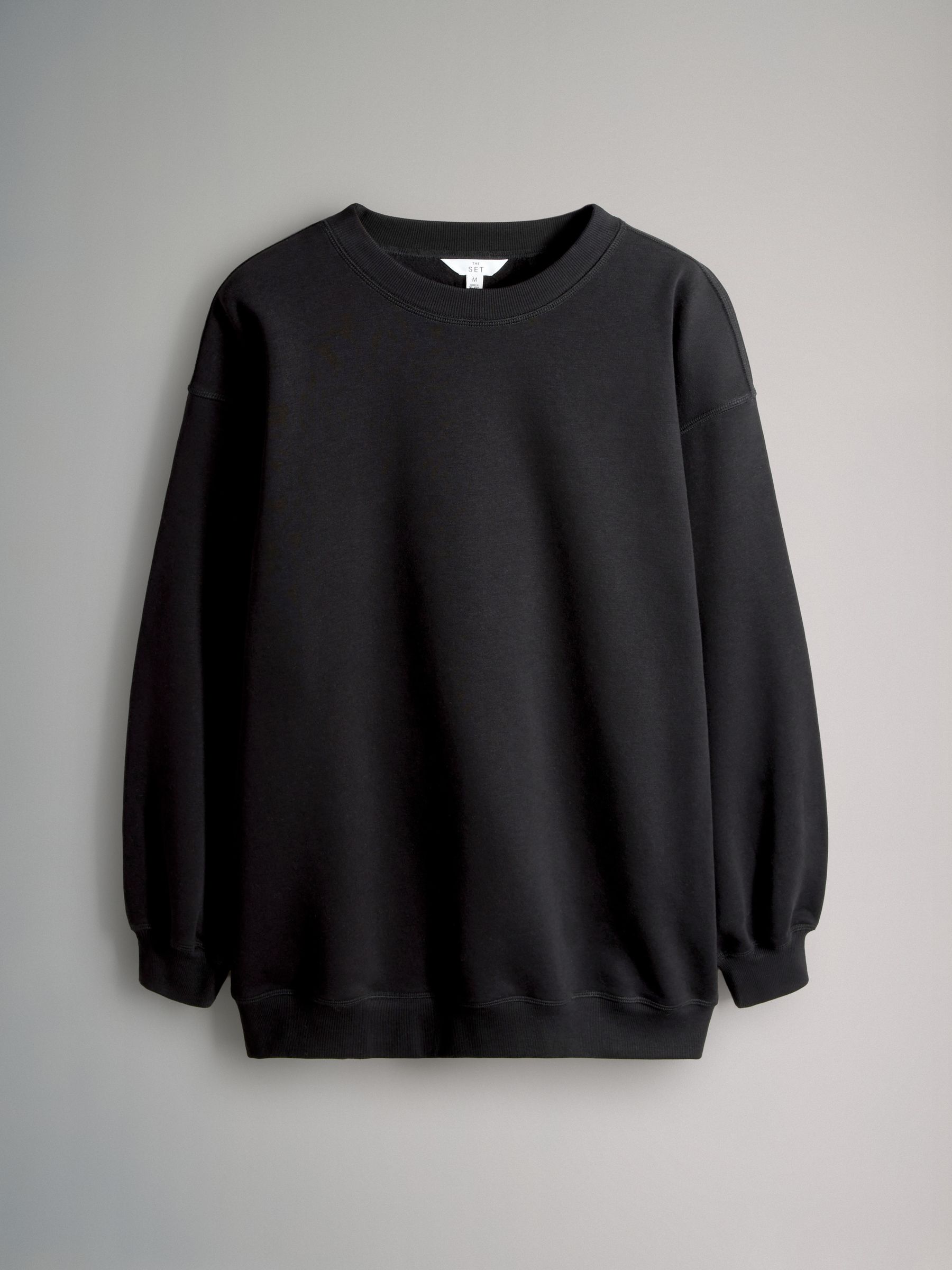 Black/Chocolate - 2 Pack Longline Crew Neck Sweatshirt - Image 3 of 5