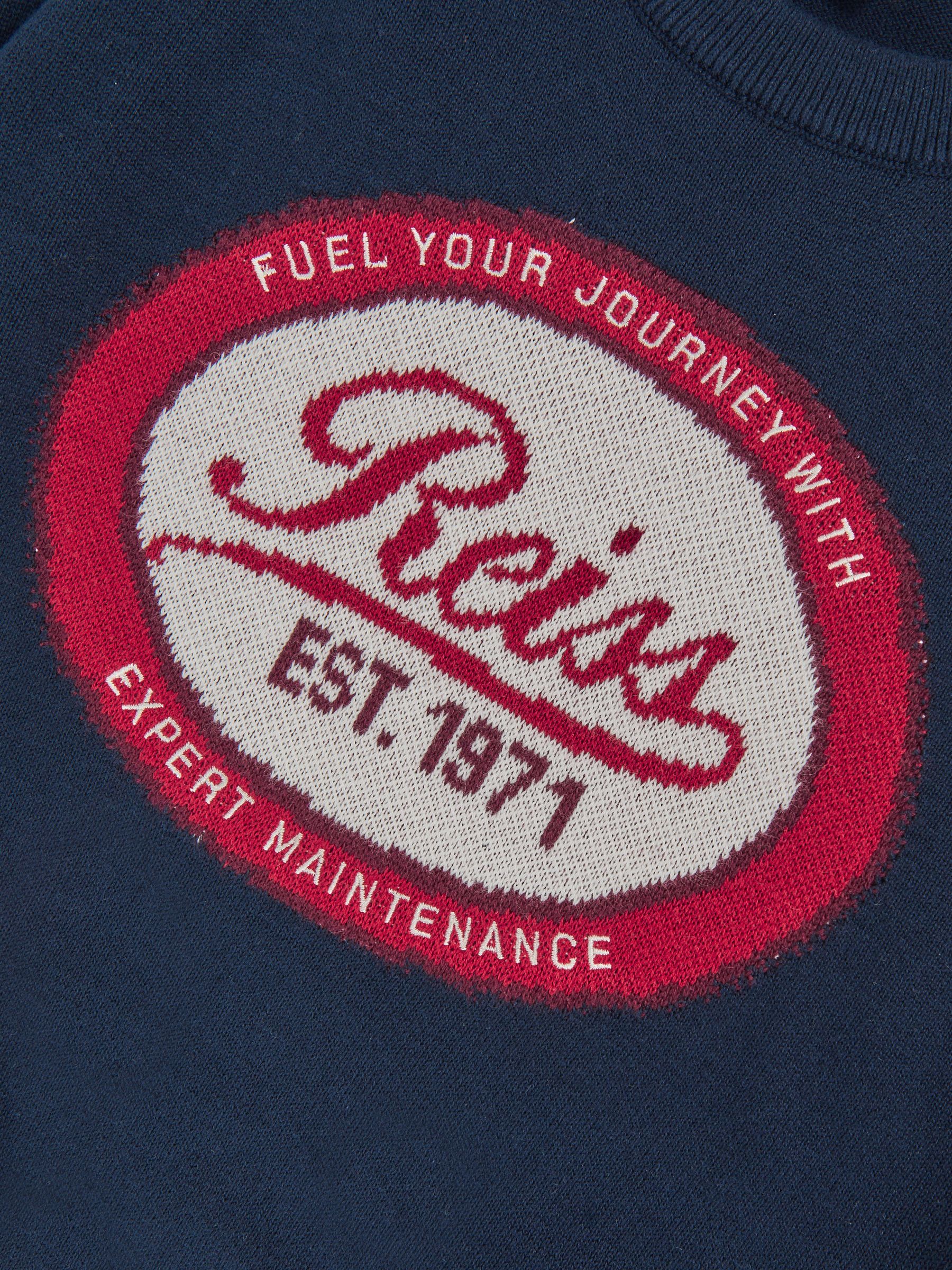 13-14 yrs Cotton Motor Cars Logo Jumper in Navy - Image 4 of 4