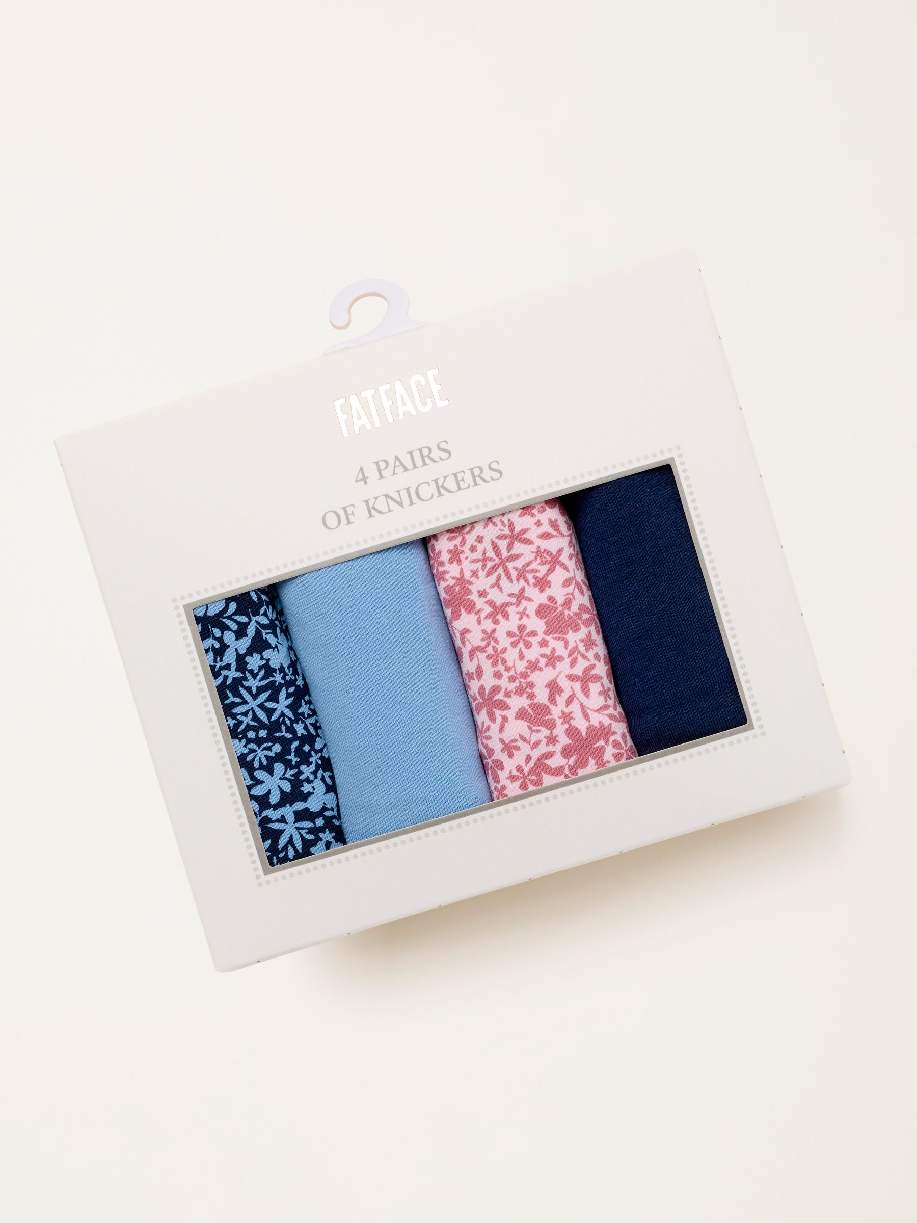 Pink 4 Pack of Tonal Floral Short Knickers - Image 2 of 3