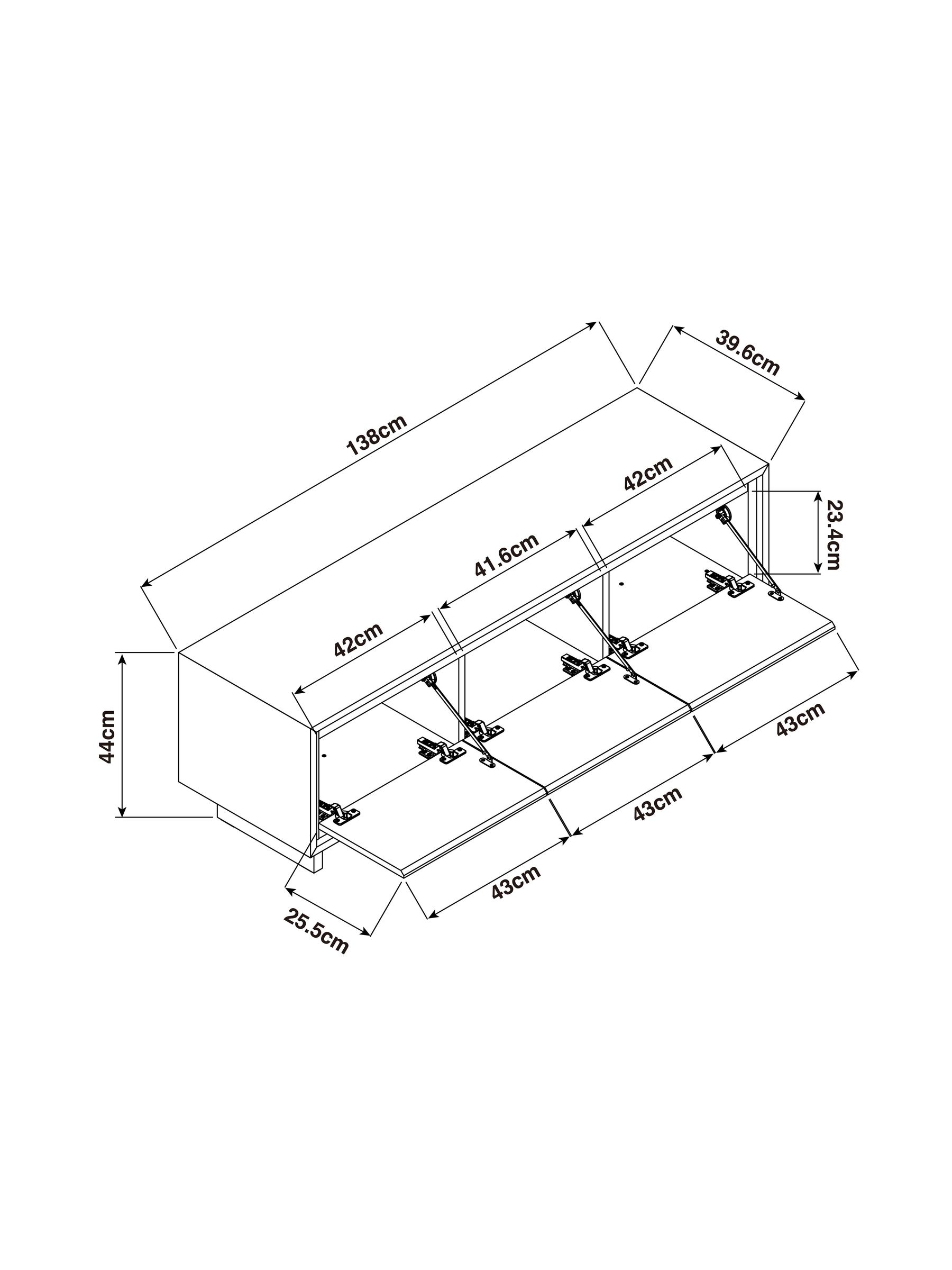 Kaci Wide Up to 50 Inch TV Unit in Oak Effect - Image 4 of 7