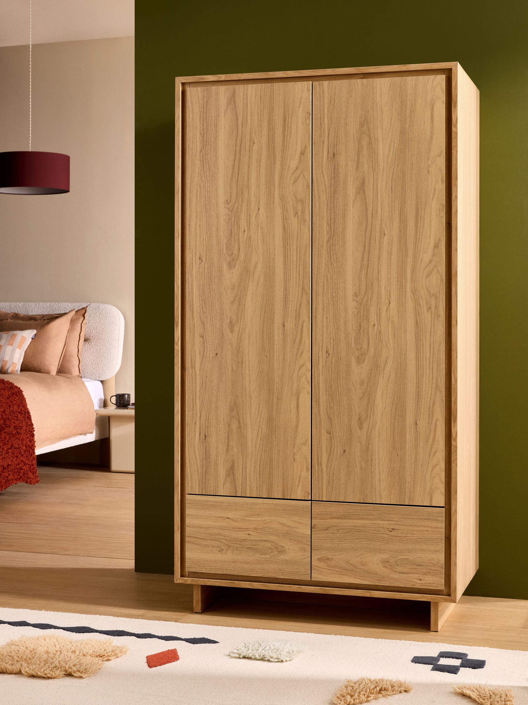 Oak Effect Kaci Double Wardrobe - Image 1 of 7