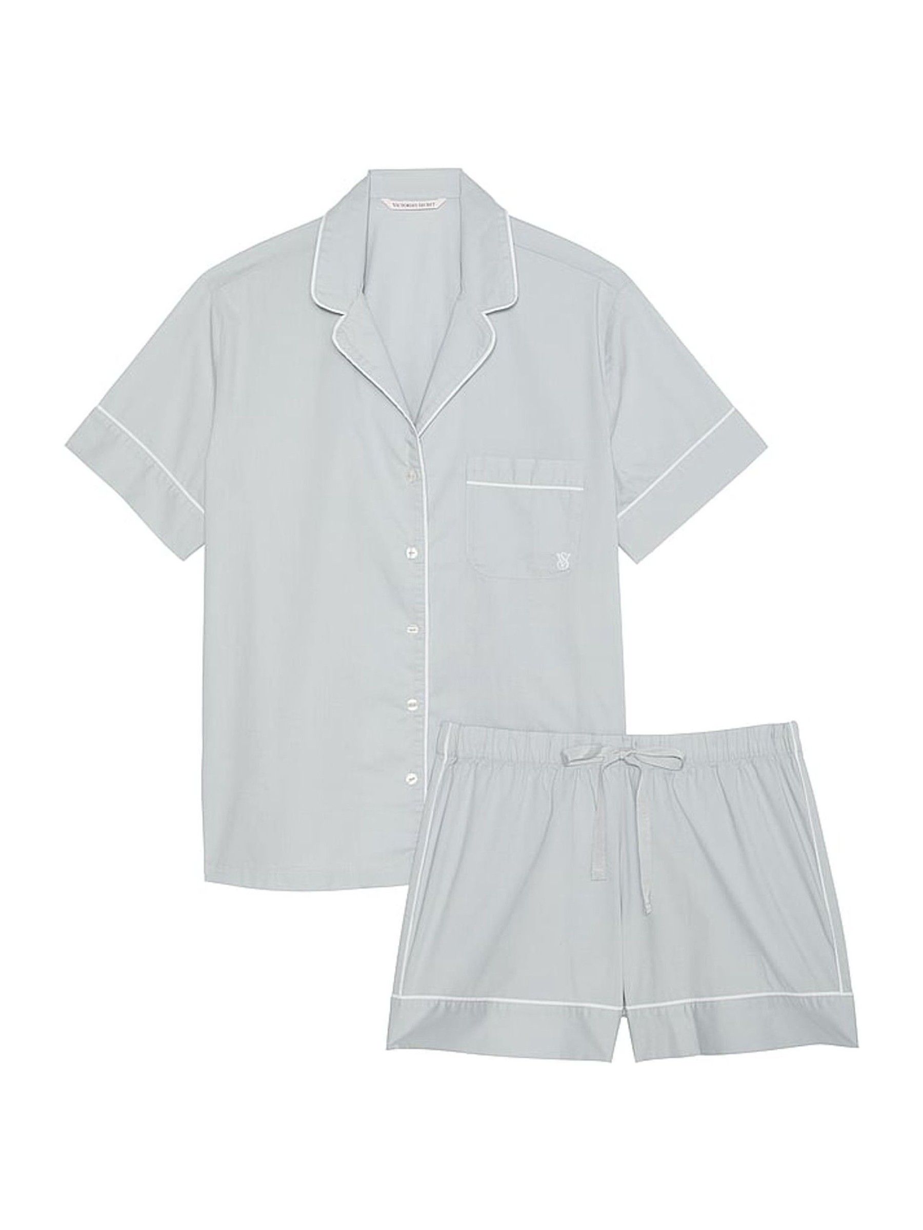 Grey Fog Cotton Short Pyjamas Set - Image 3 of 3