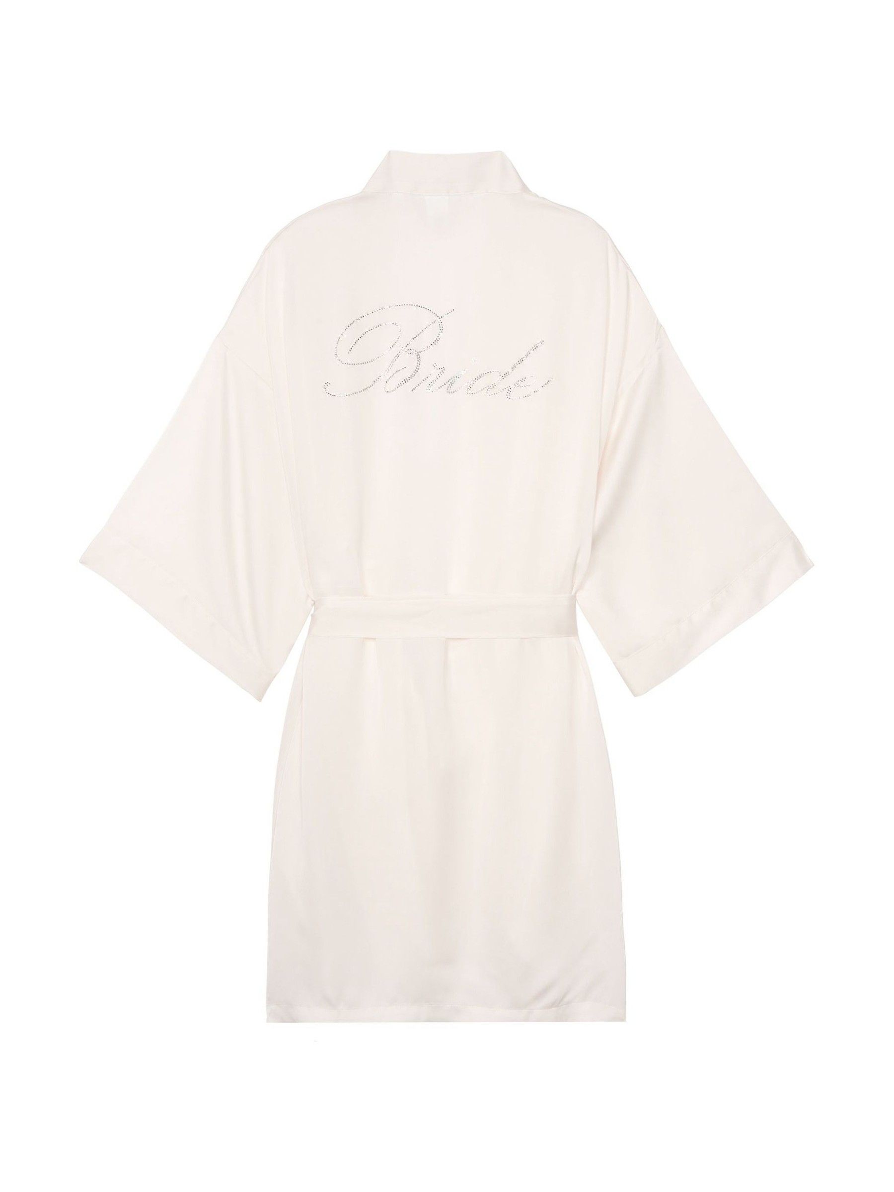 White Bridal Satin Robe - Image 10 of 12