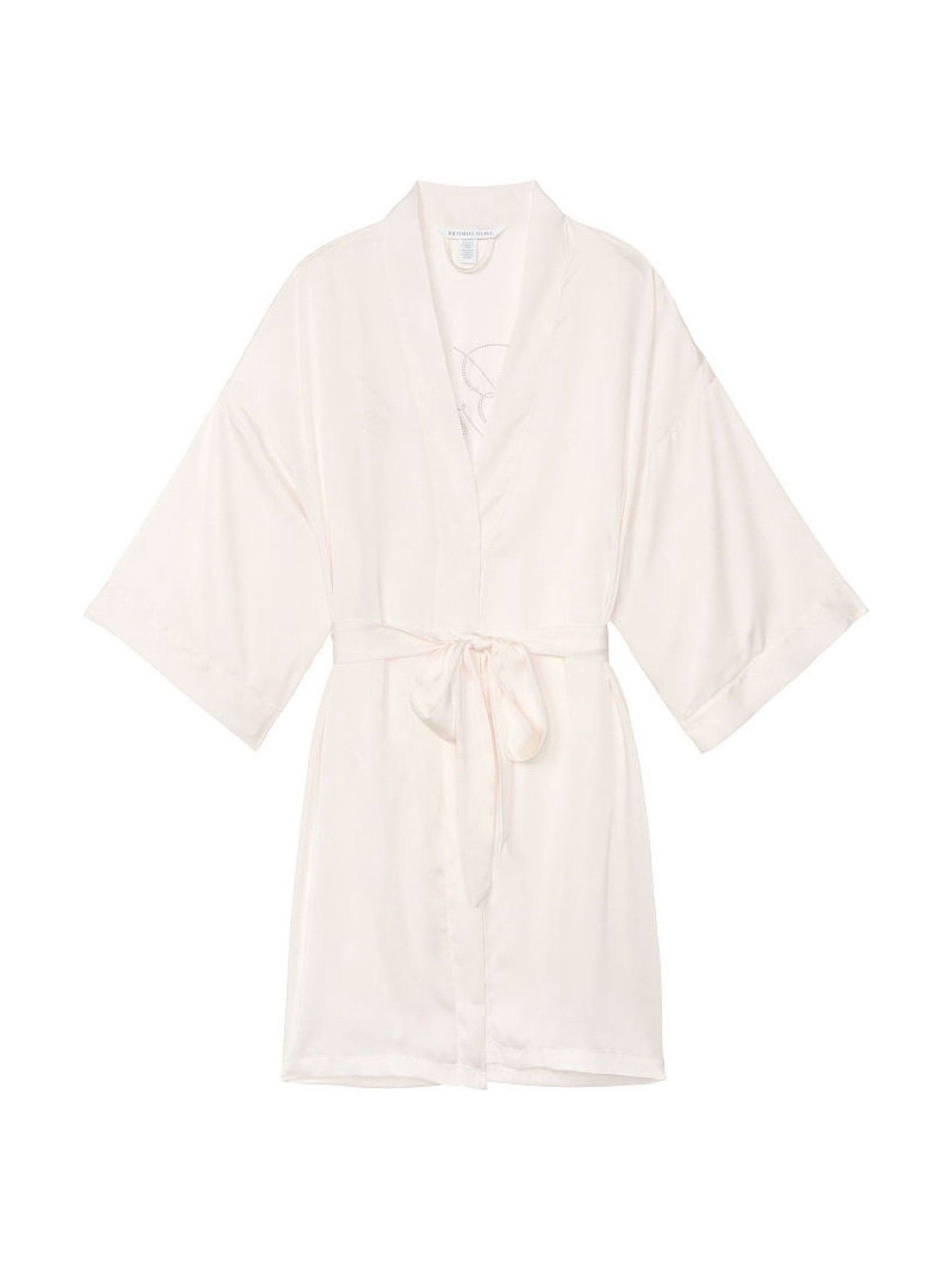 White Bridal Satin Robe - Image 7 of 12