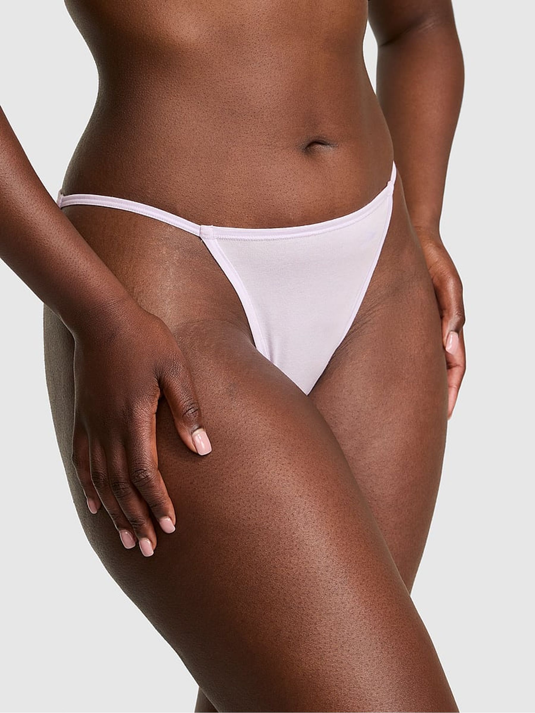 Purple Whisper Bikini Cotton Knickers - Image 1 of 2