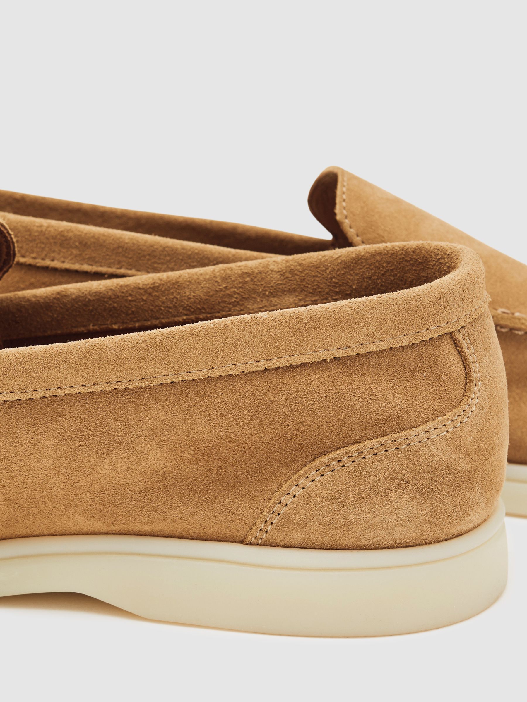Suede Slip-On Loafer in Stone - image 2