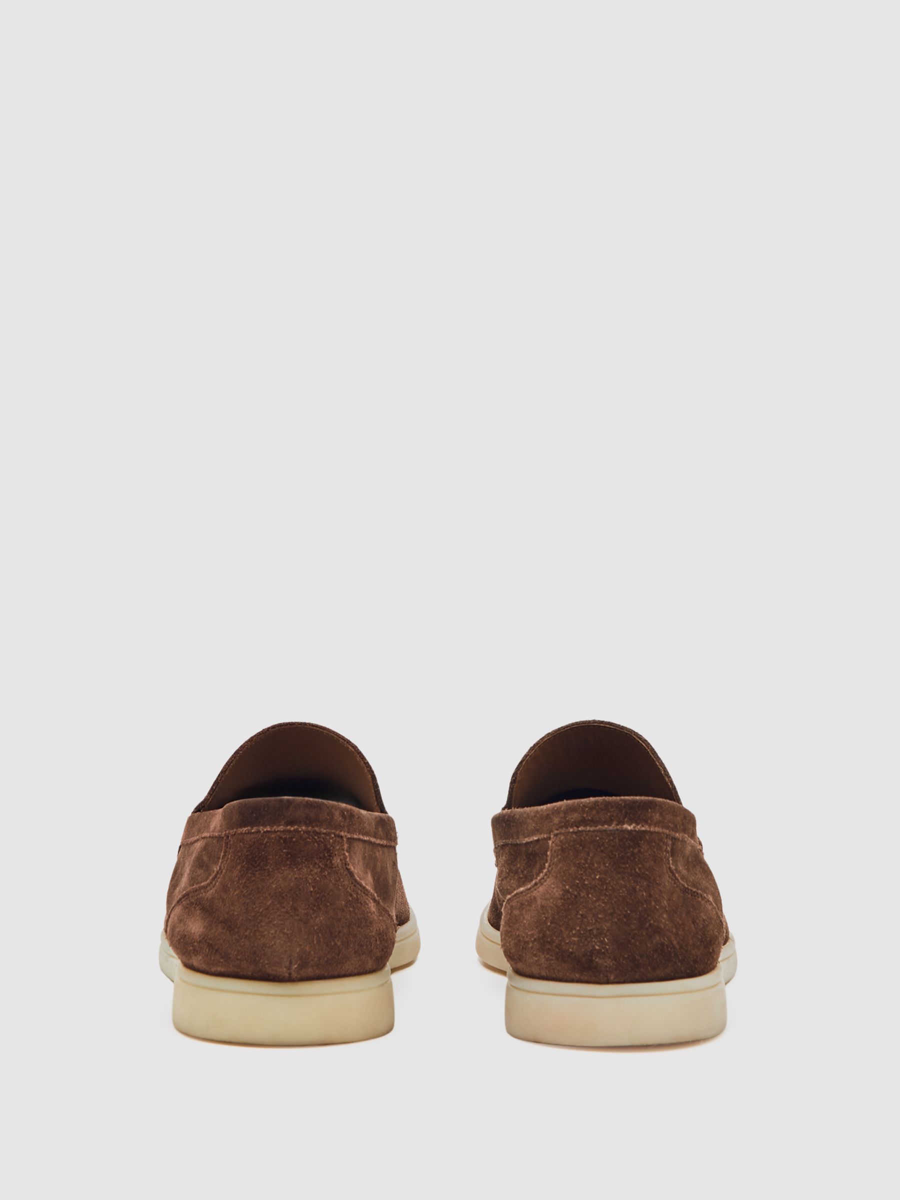 Suede Slip-On Loafers in Chocolate Brown - Image 3 of 6