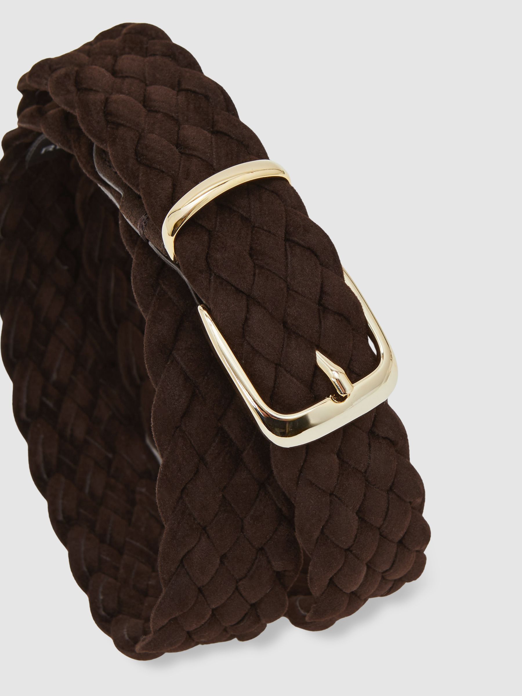 Suede Woven Belt in Dark Brown - Image 4 of 4