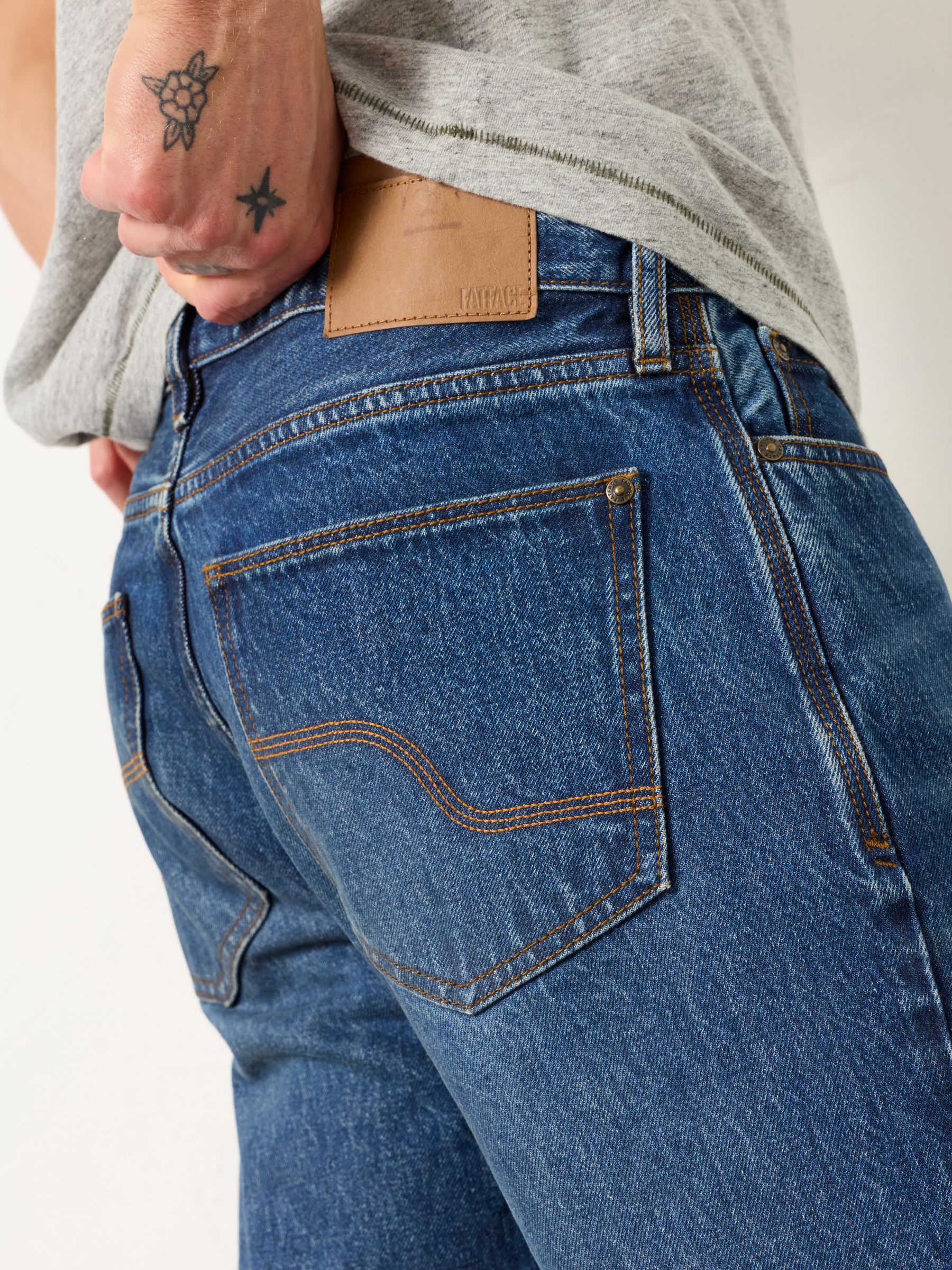Stone Wash Straight Fit Jeans - Image 3 of 5