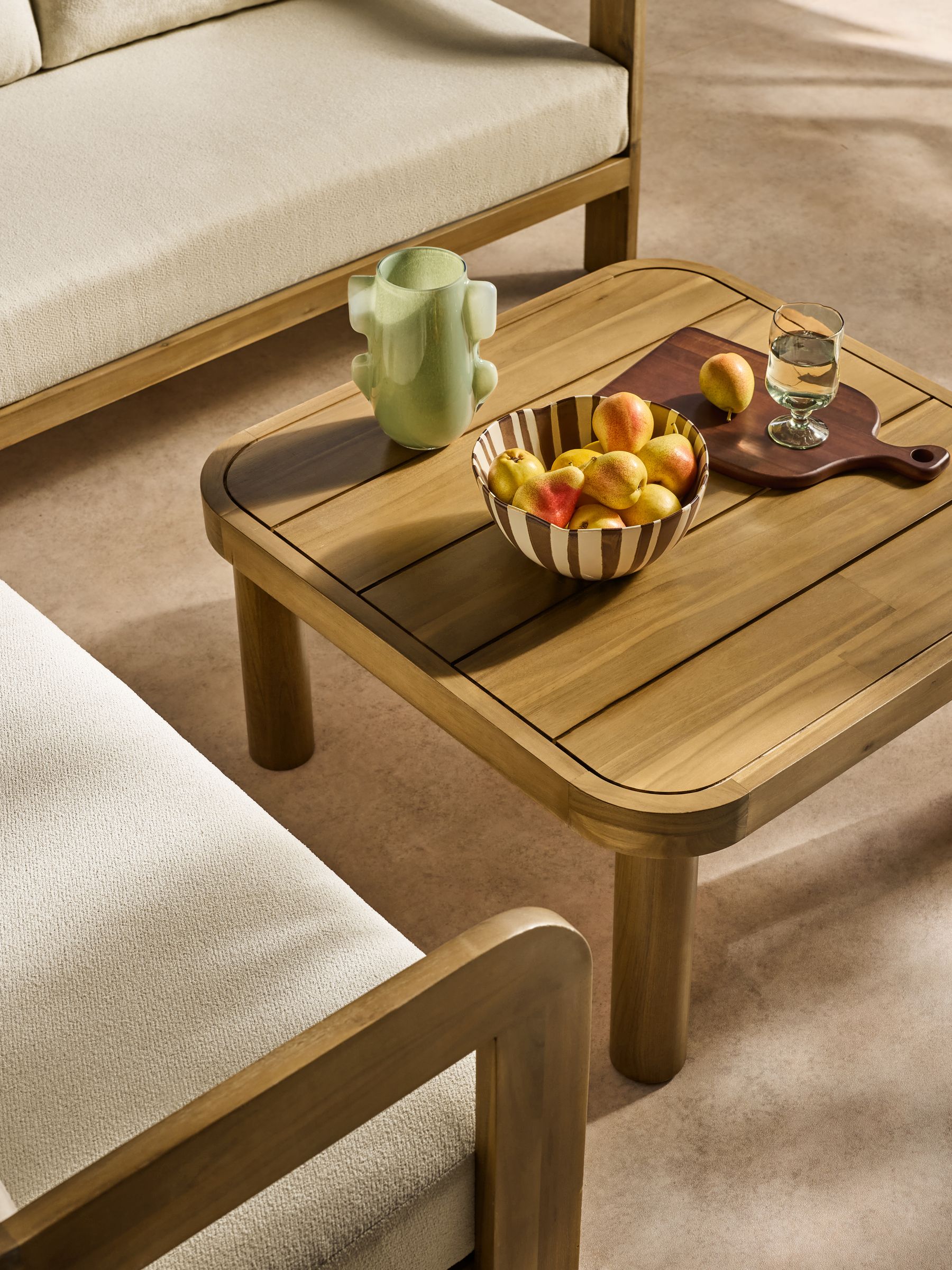 Eliana Garden Corner Lounge Set in Off White Boucle - Image 2 of 5