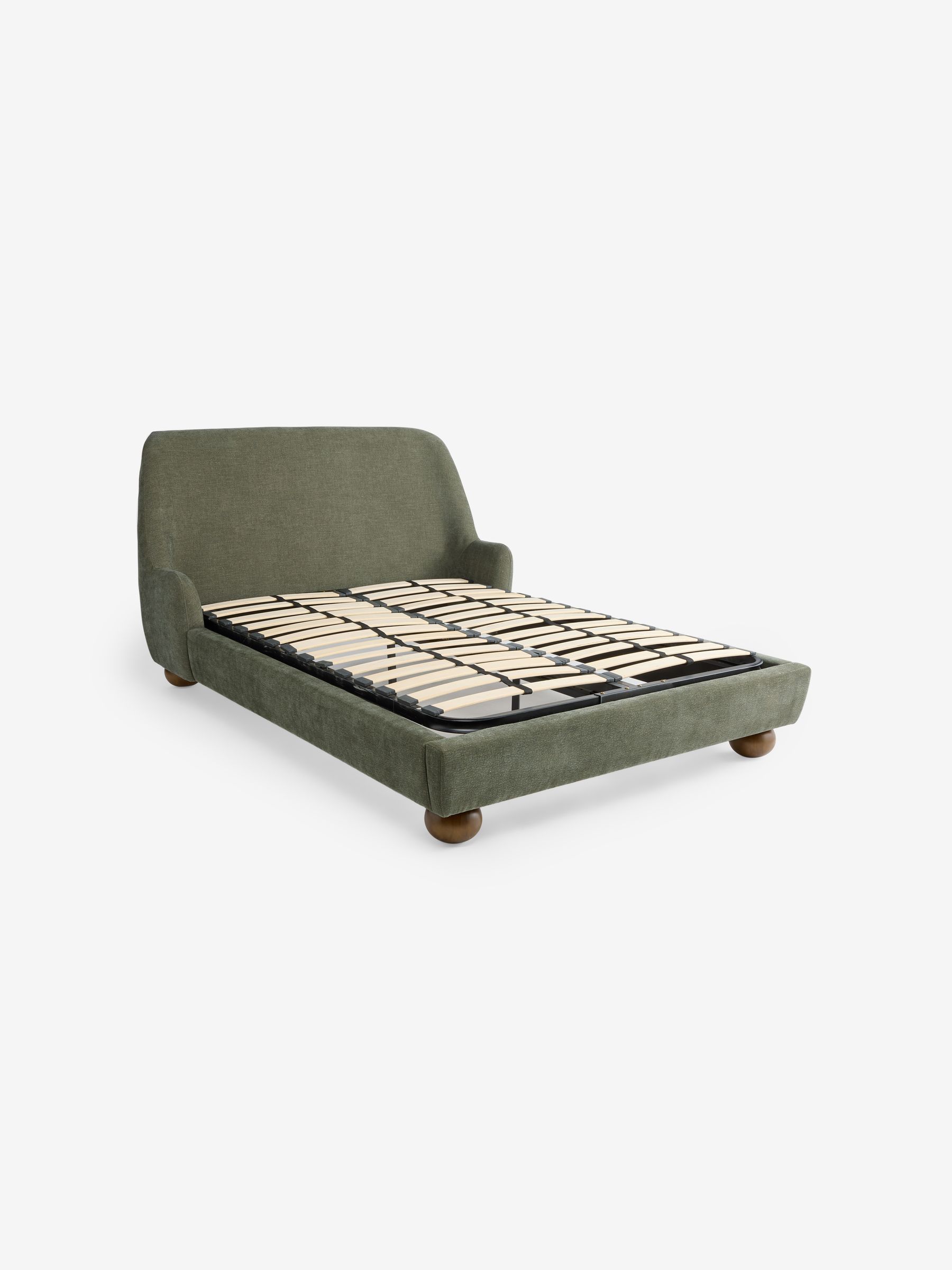 Ellio Bed in Soft Textured Weave Hunter Green - Image 4 of 5