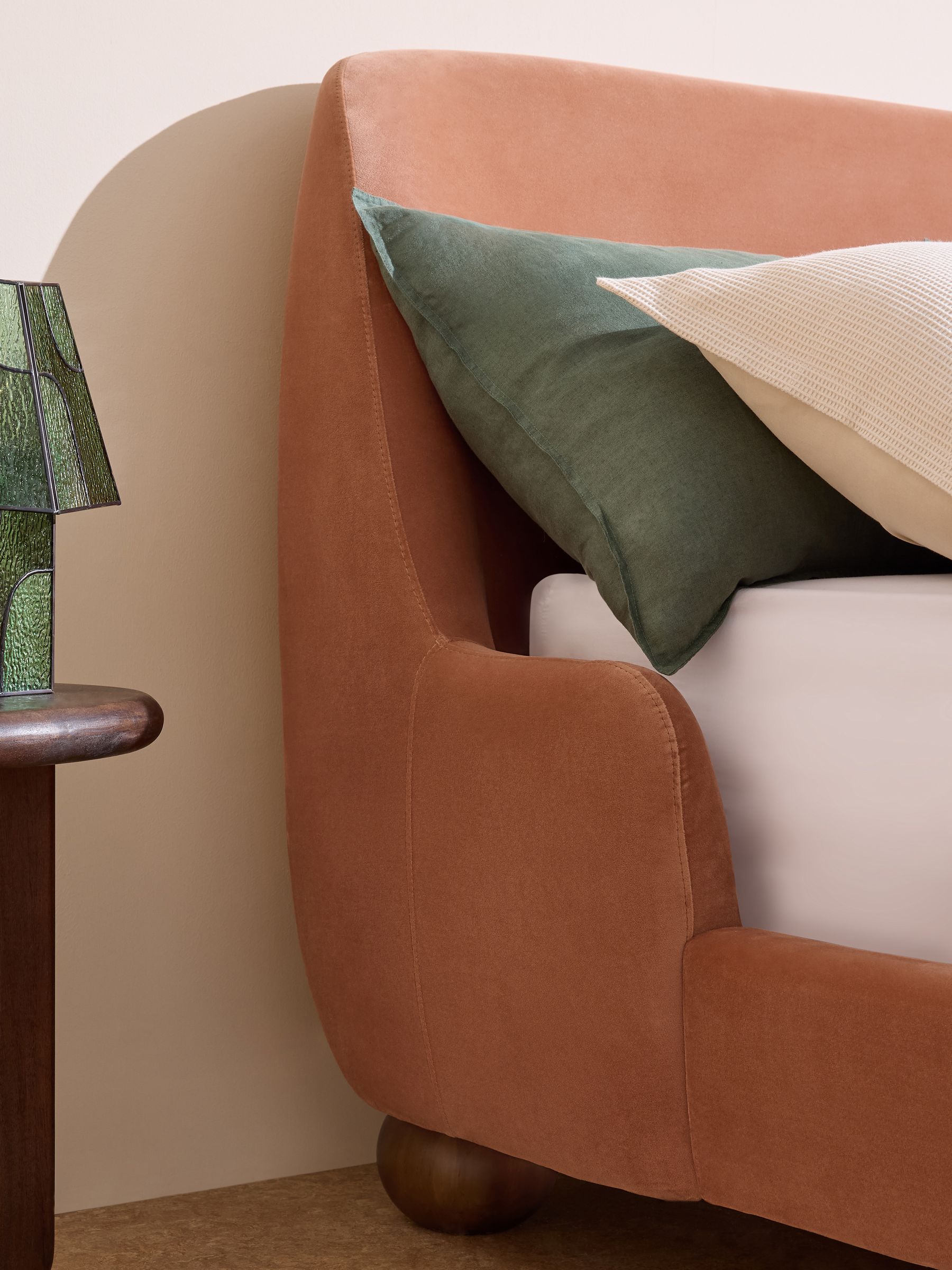 Ellio Bed in Velvet Truffle Natural - Image 3 of 5