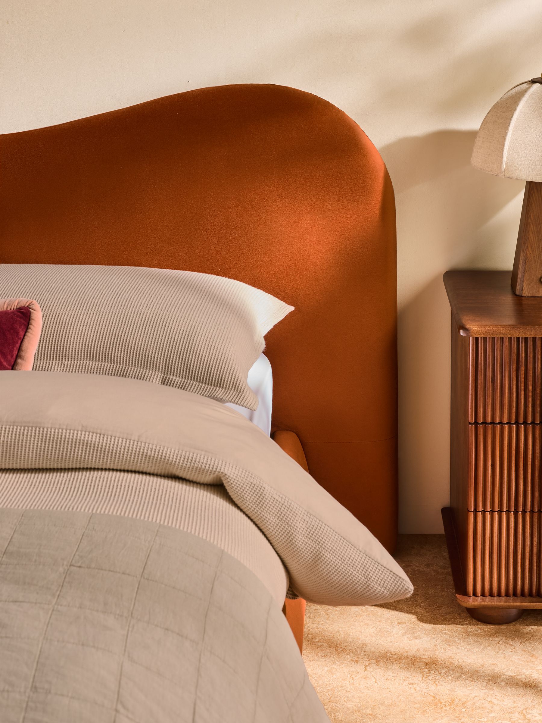 Maya Ottoman Bed in Velvet Cinnamon - Image 2 of 5