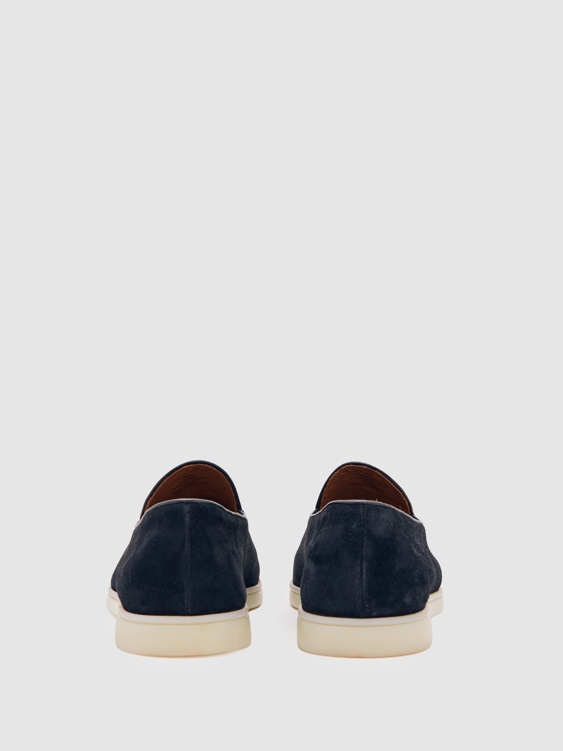 Suede Tassel Loafers in Navy - Image 4 of 5