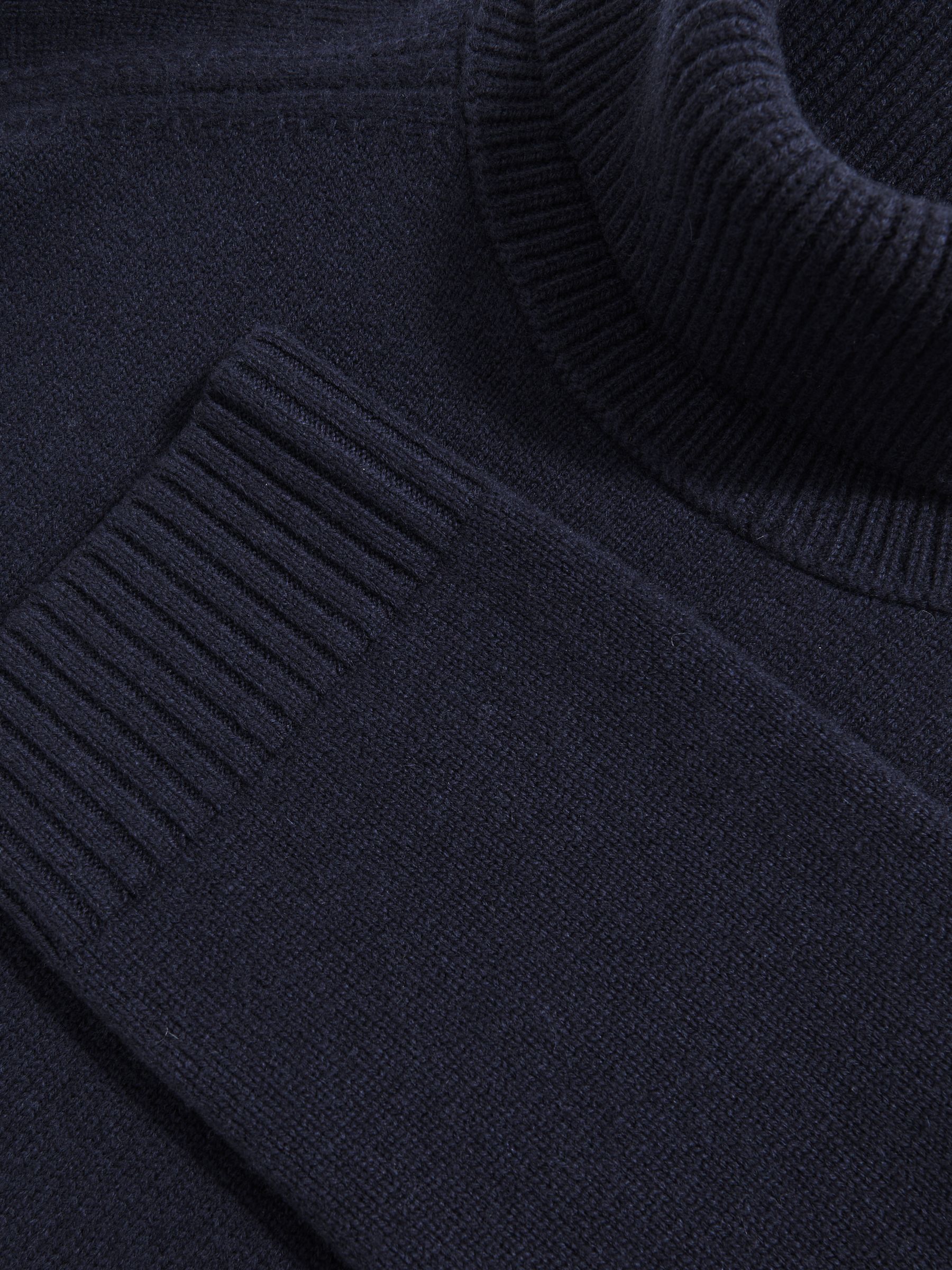 Wool-Cashmere Roll-Neck Jumper in Navy - Image 8 of 8
