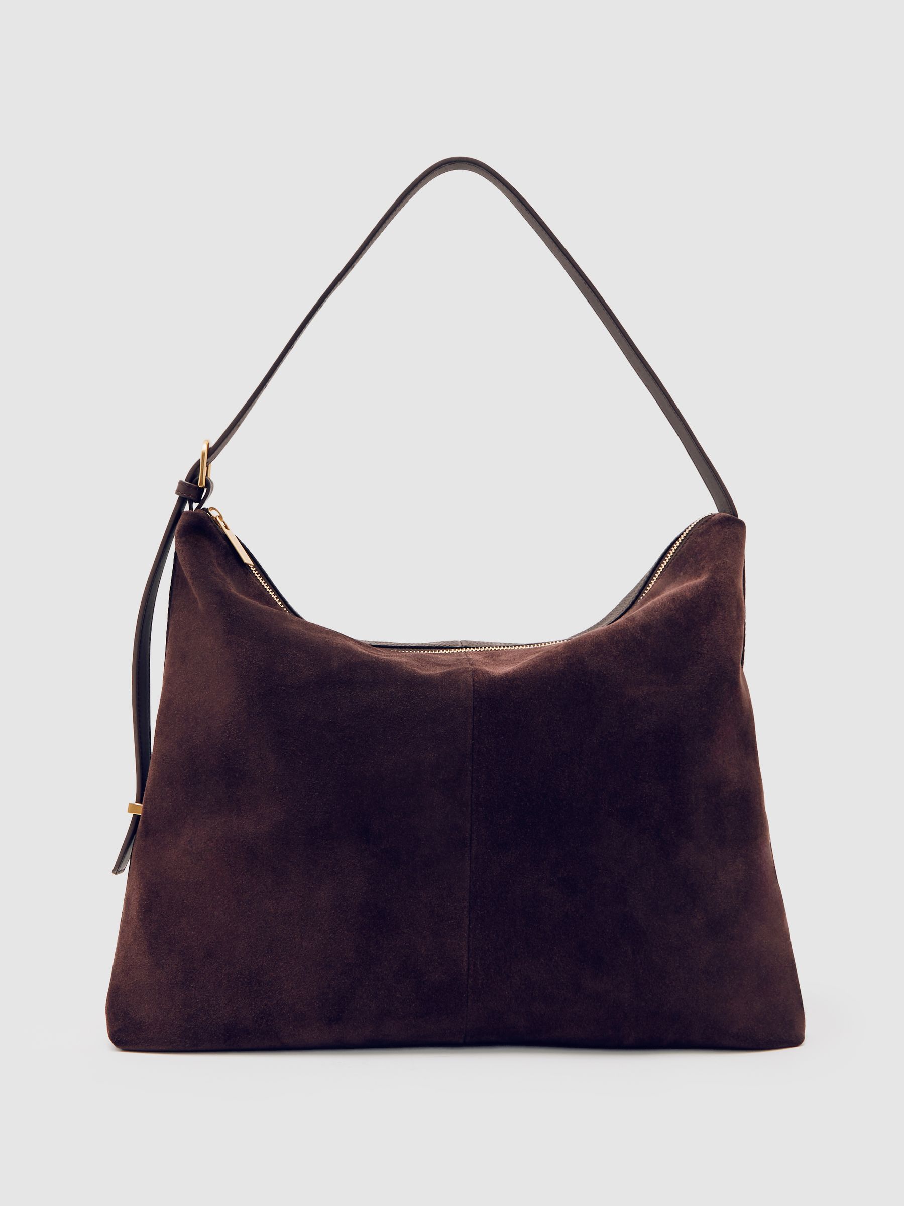 Grained Leather Tote Bag in Burgundy - Image 1 of 5