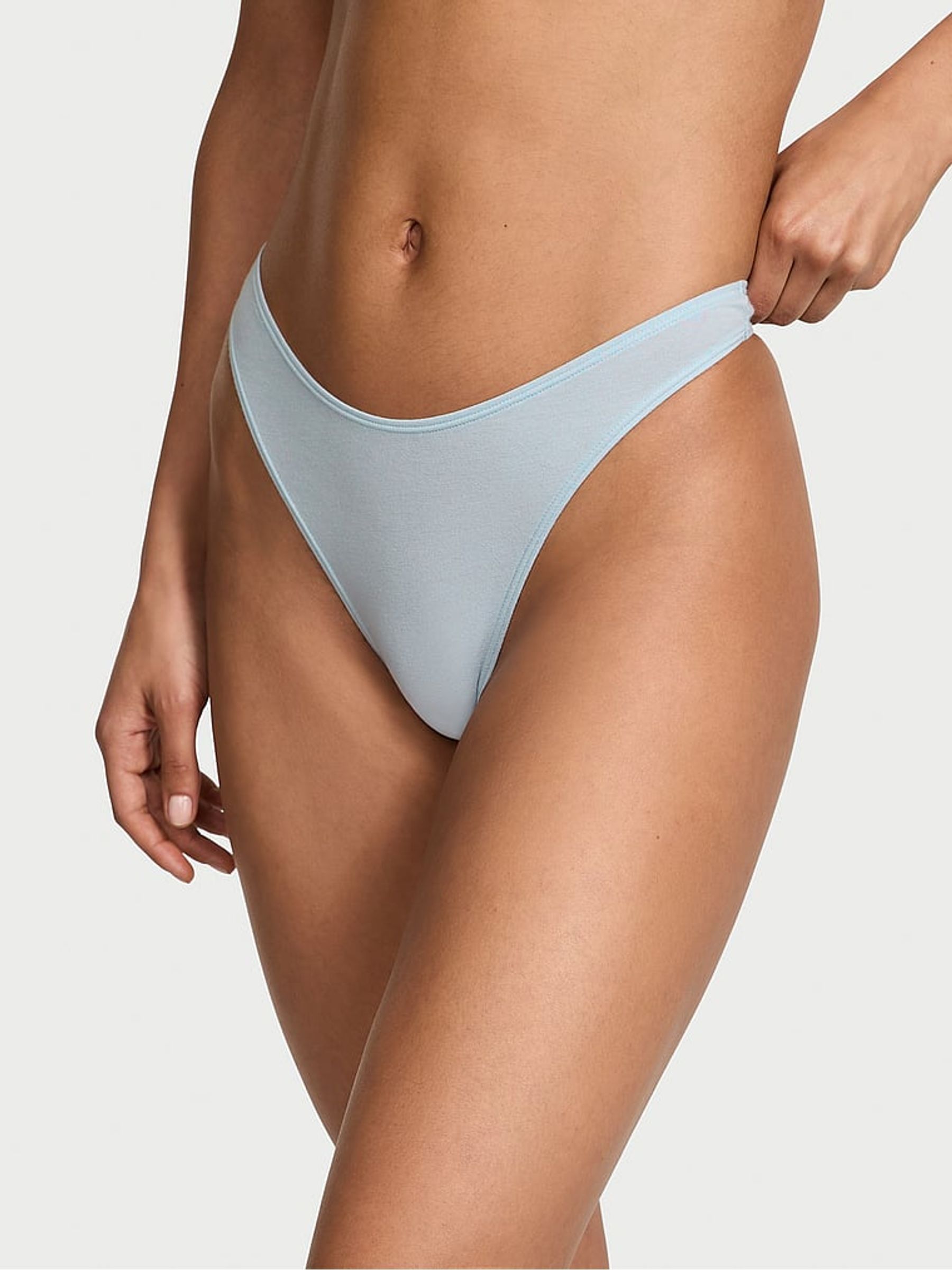 Palest Blue Thong Knickers - Image 1 of 2