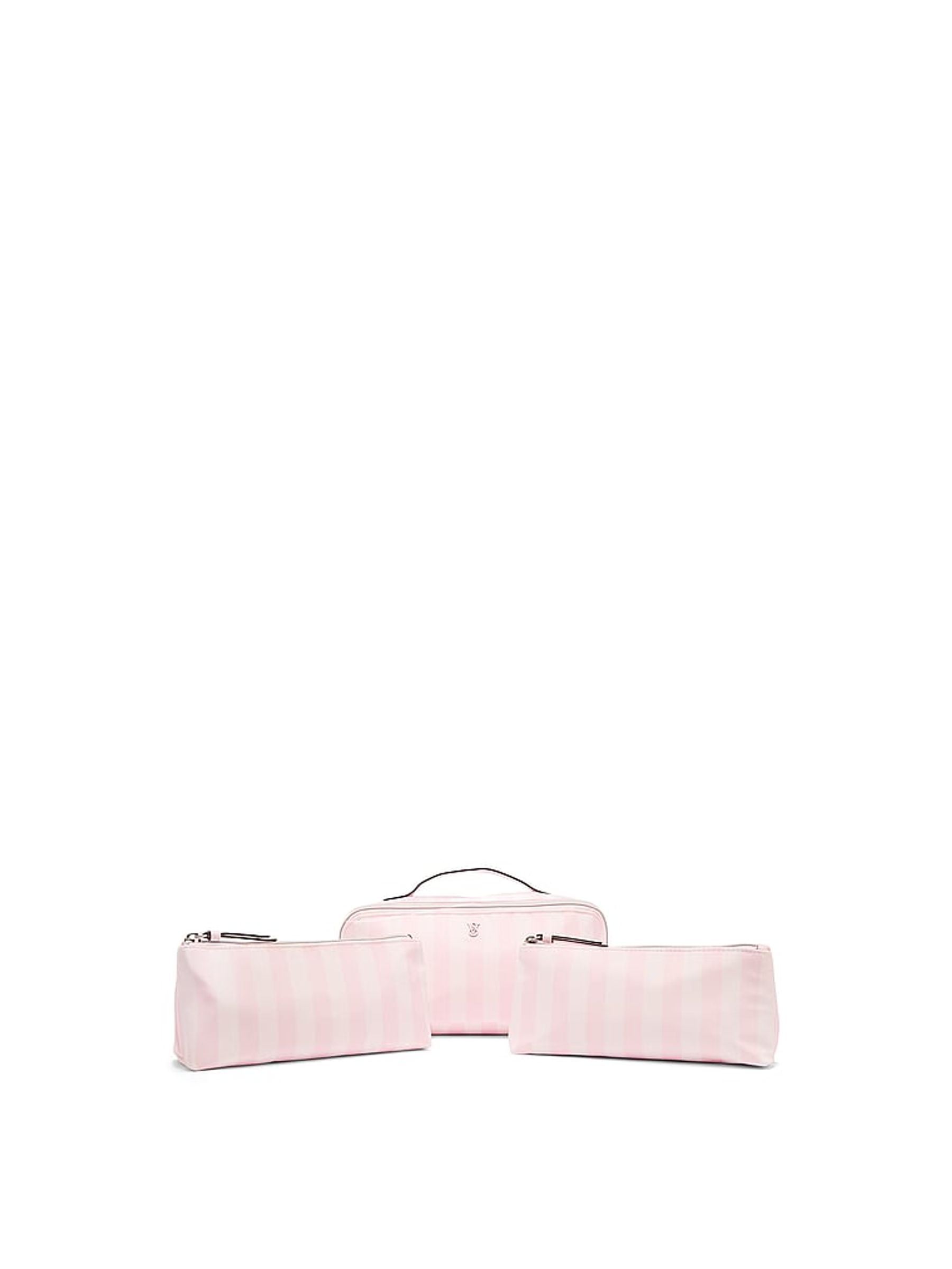 Heritage Stripe Pink 3 Piece Makeup Bag - Image 4 of 4