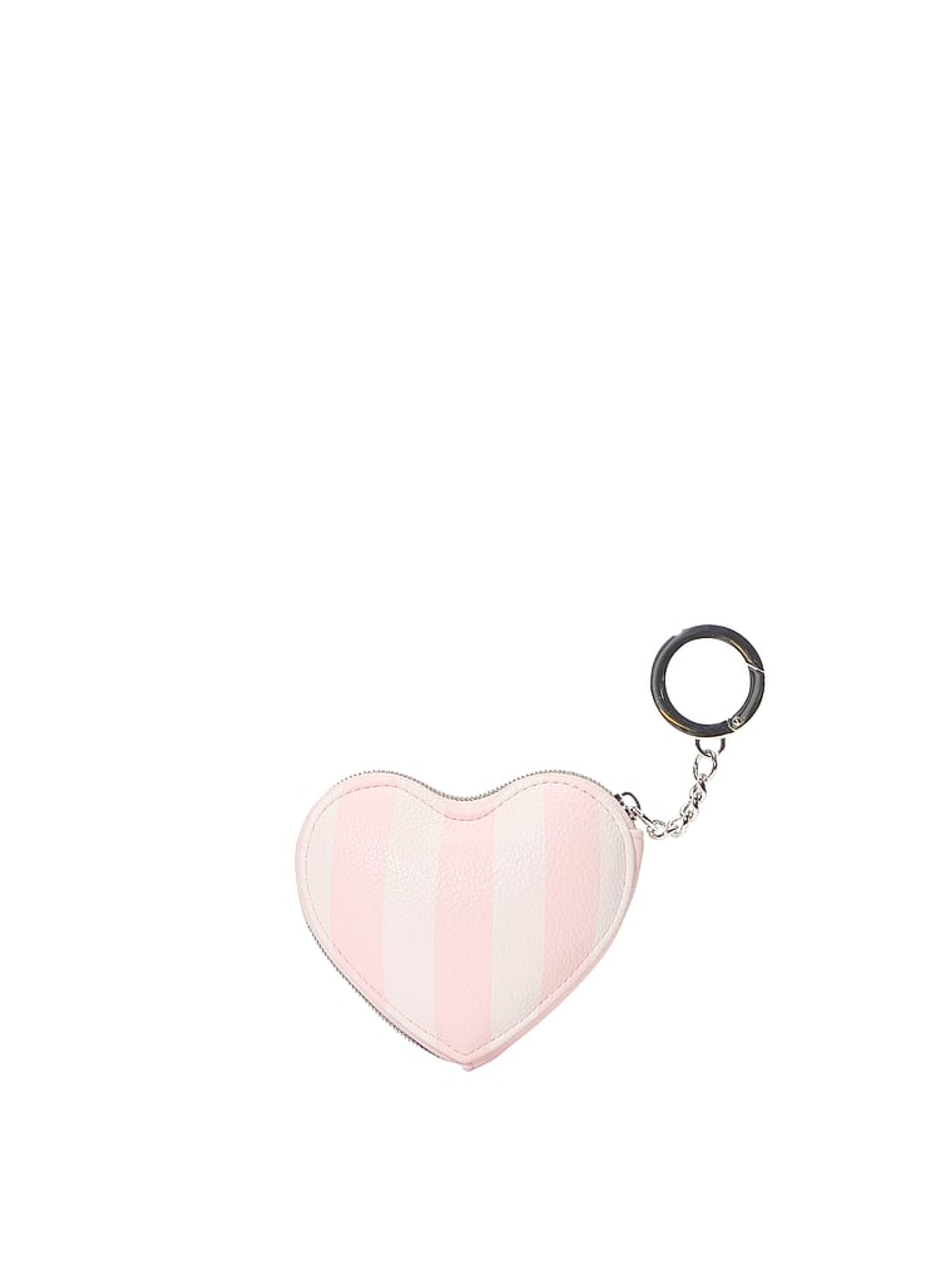 Heritage Stripe Pink Heart Pouch Keyring - Image 2 of 3
