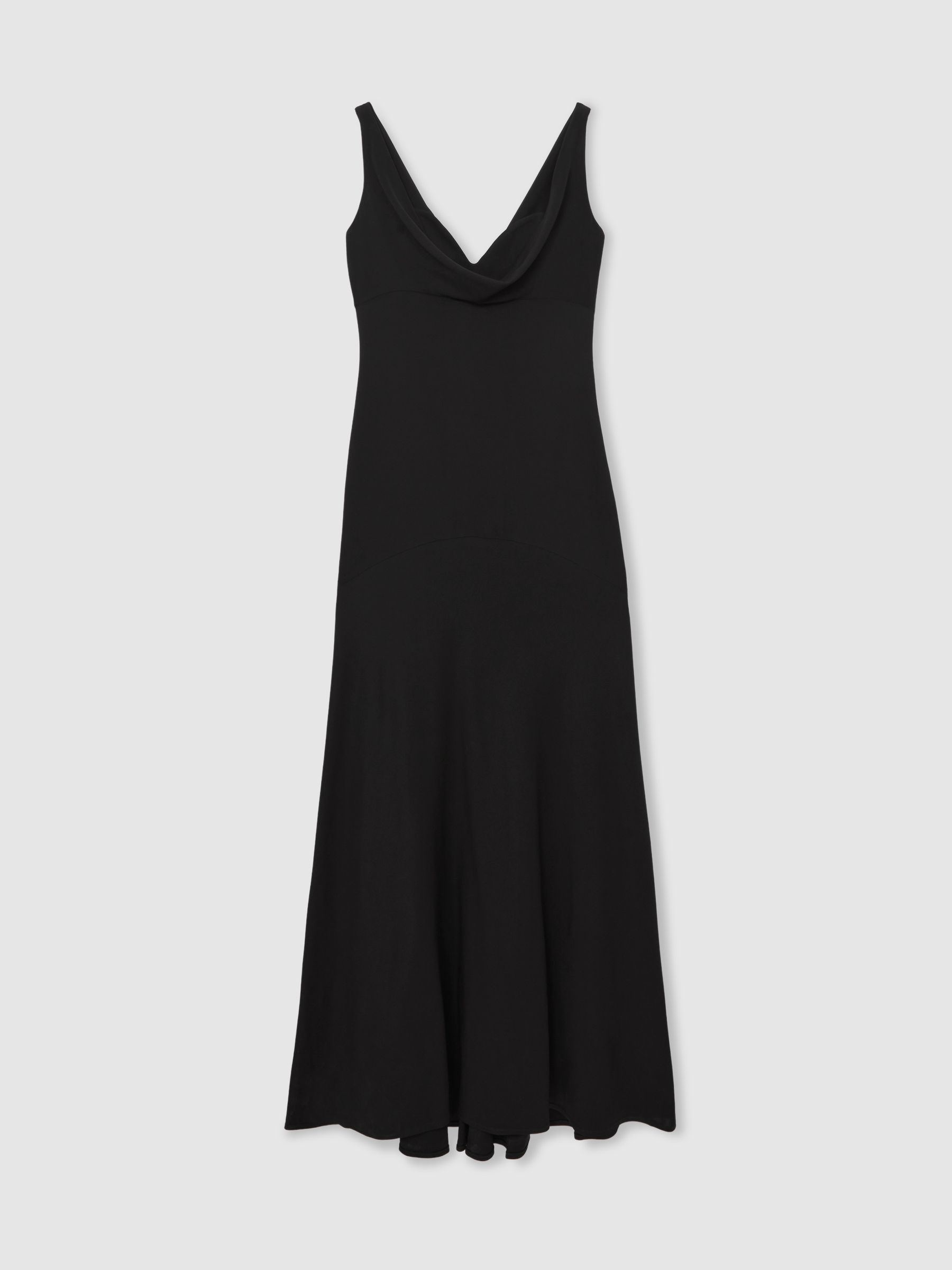 Cowl-Neck Sleeveless Maxi Dress in Black - Image 2 of 7