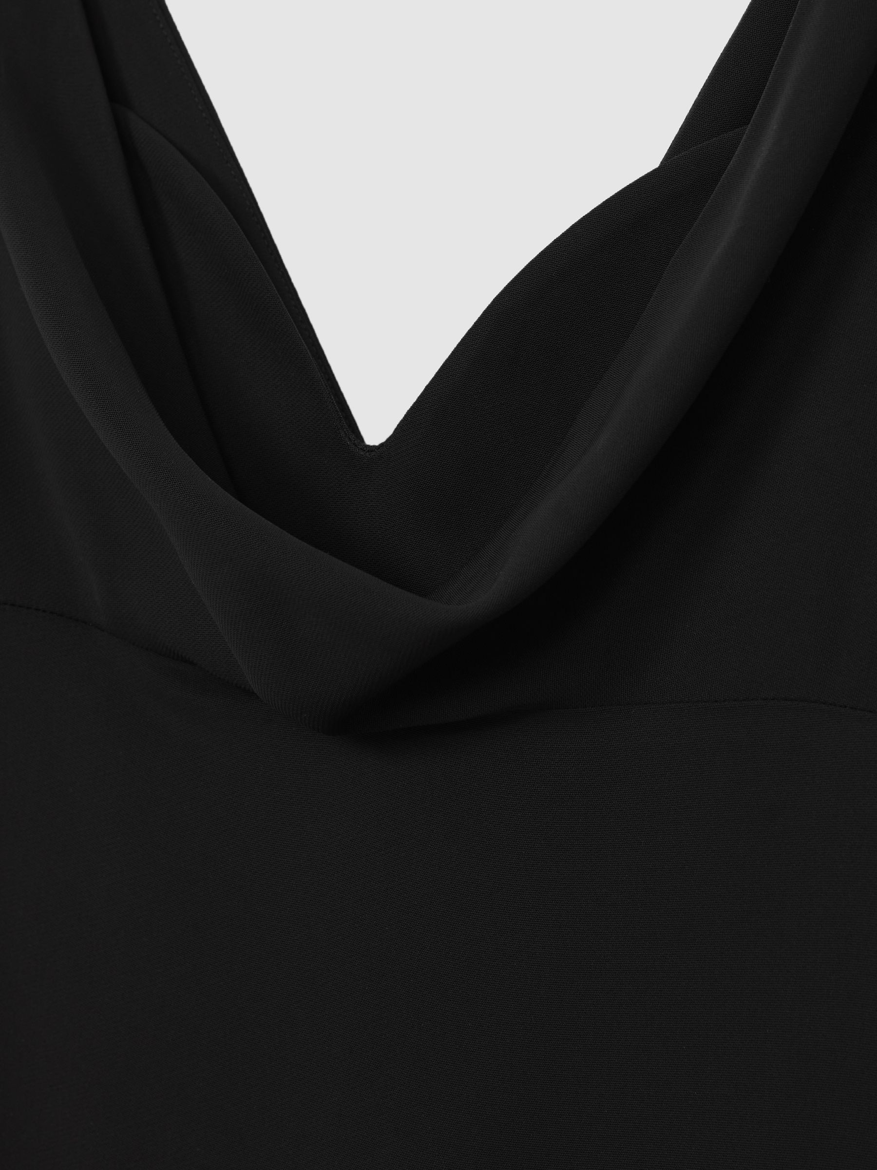 Cowl-Neck Sleeveless Maxi Dress in Black - image 5