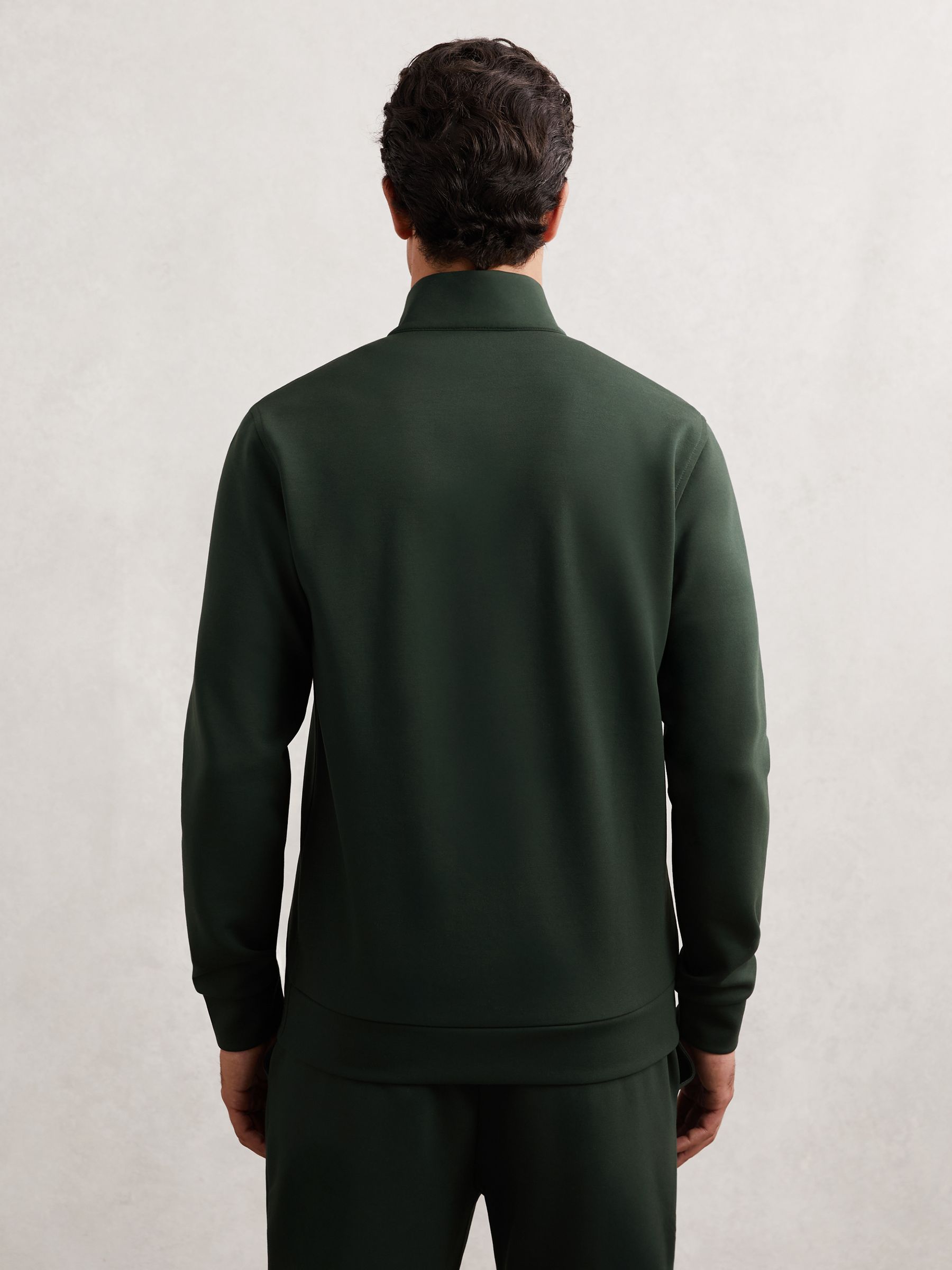 Interlock Zip Through Overshirt in Dark Sage Green - Image 6 of 7