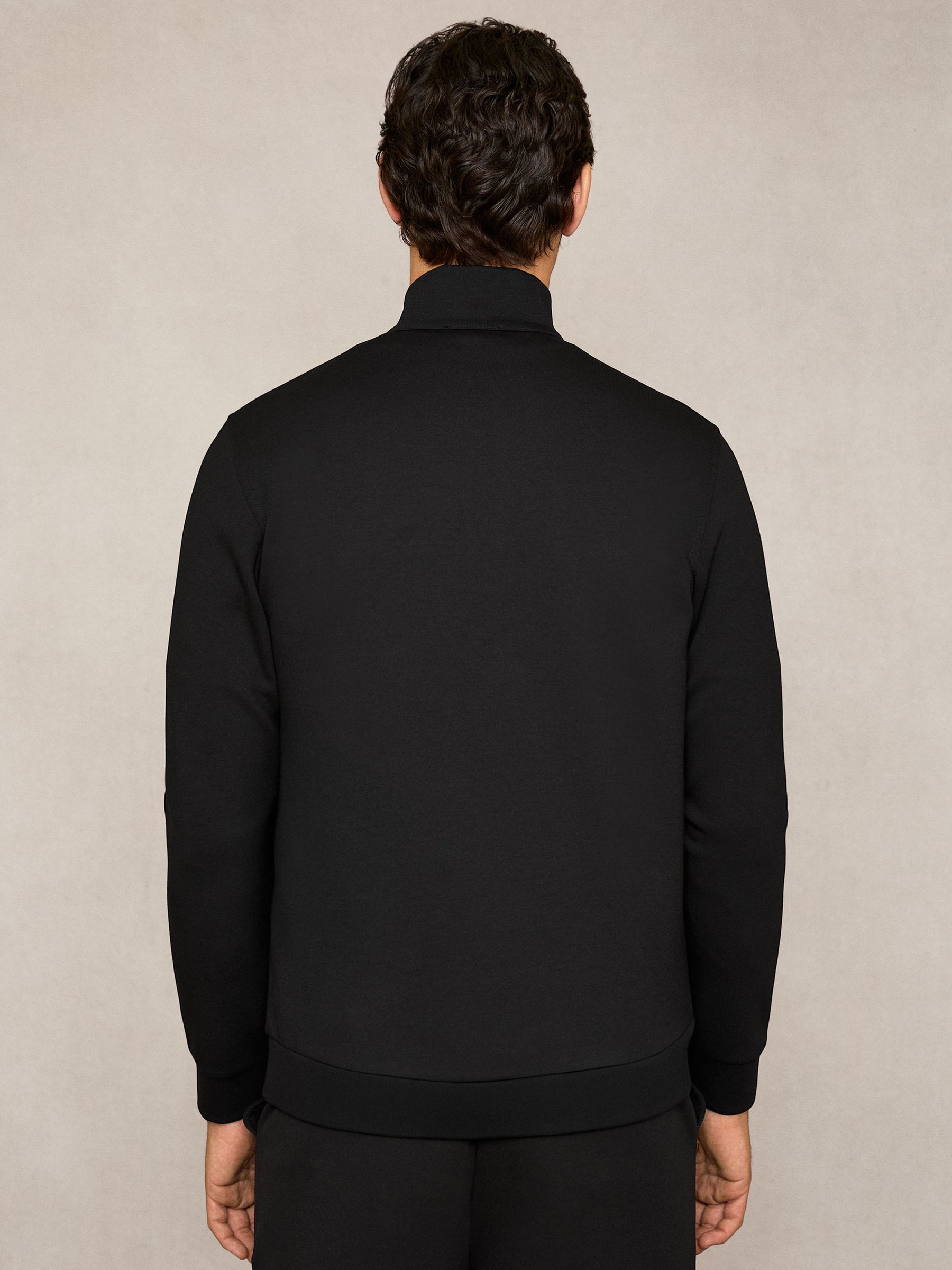 Interlock Half-Zip Sweatshirt with Trim in Black - image 5