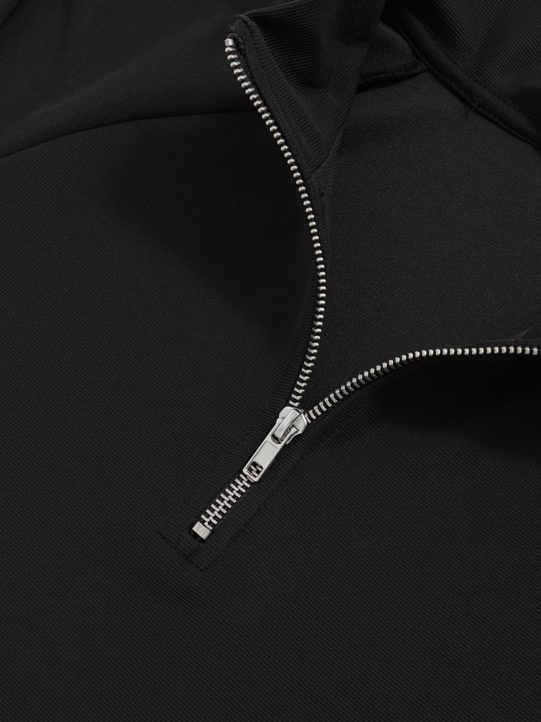 Half-Zip Funnel-Neck Sweatshirt in Black - image 5