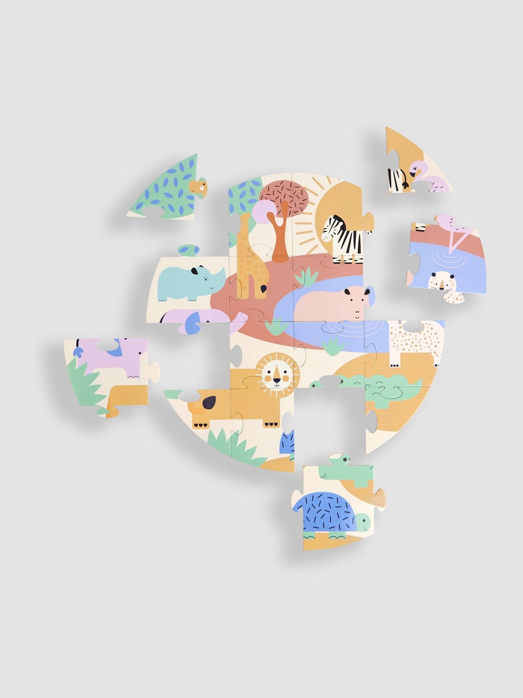 Safari Round Puzzle Safari Round Jigsaw (16pc) - Image 2 of 4
