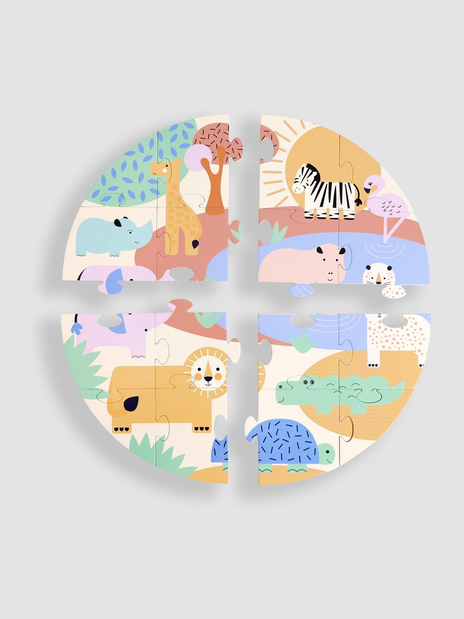 Safari Round Puzzle Safari Round Jigsaw (16pc) - Image 4 of 4