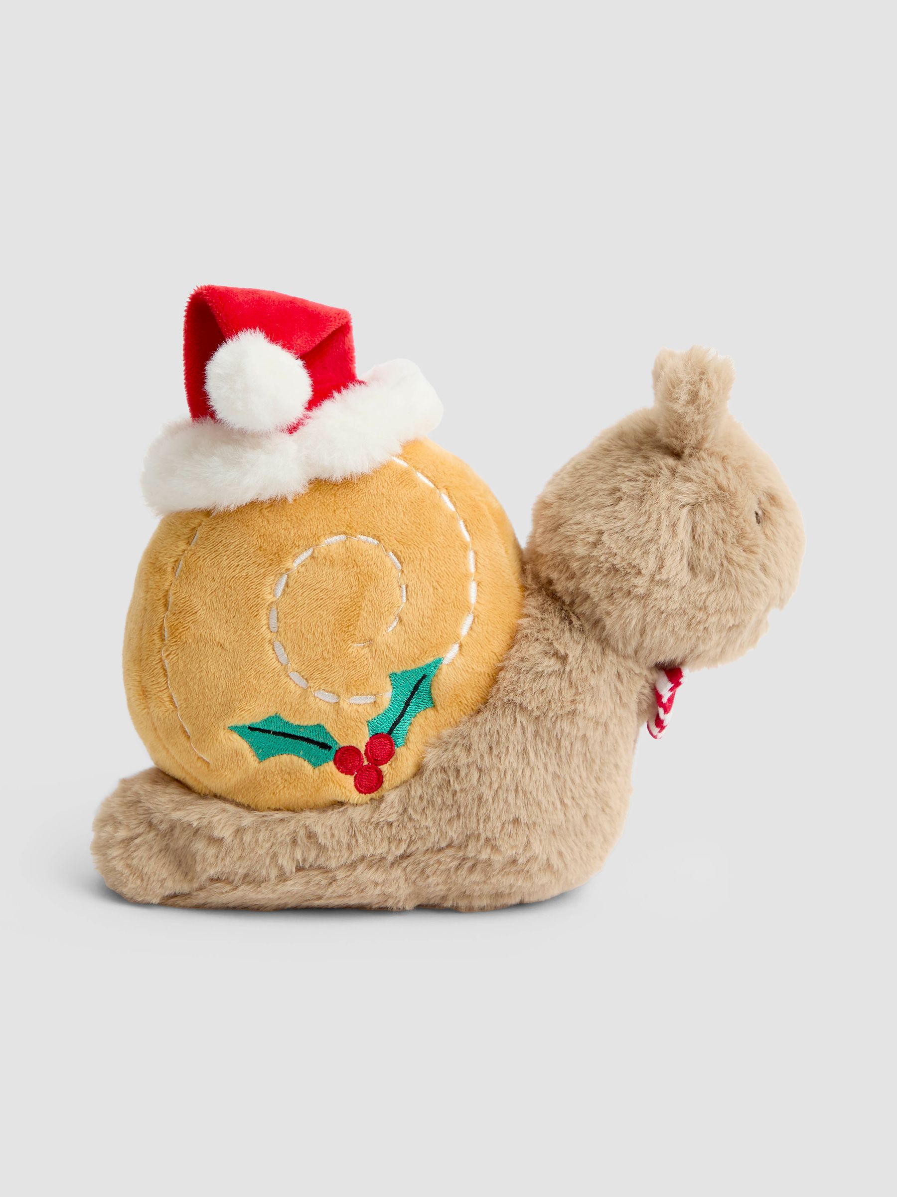 Jingle Shells Christmas Snail Soft Toy Plushie - Medium - Image 4 of 5
