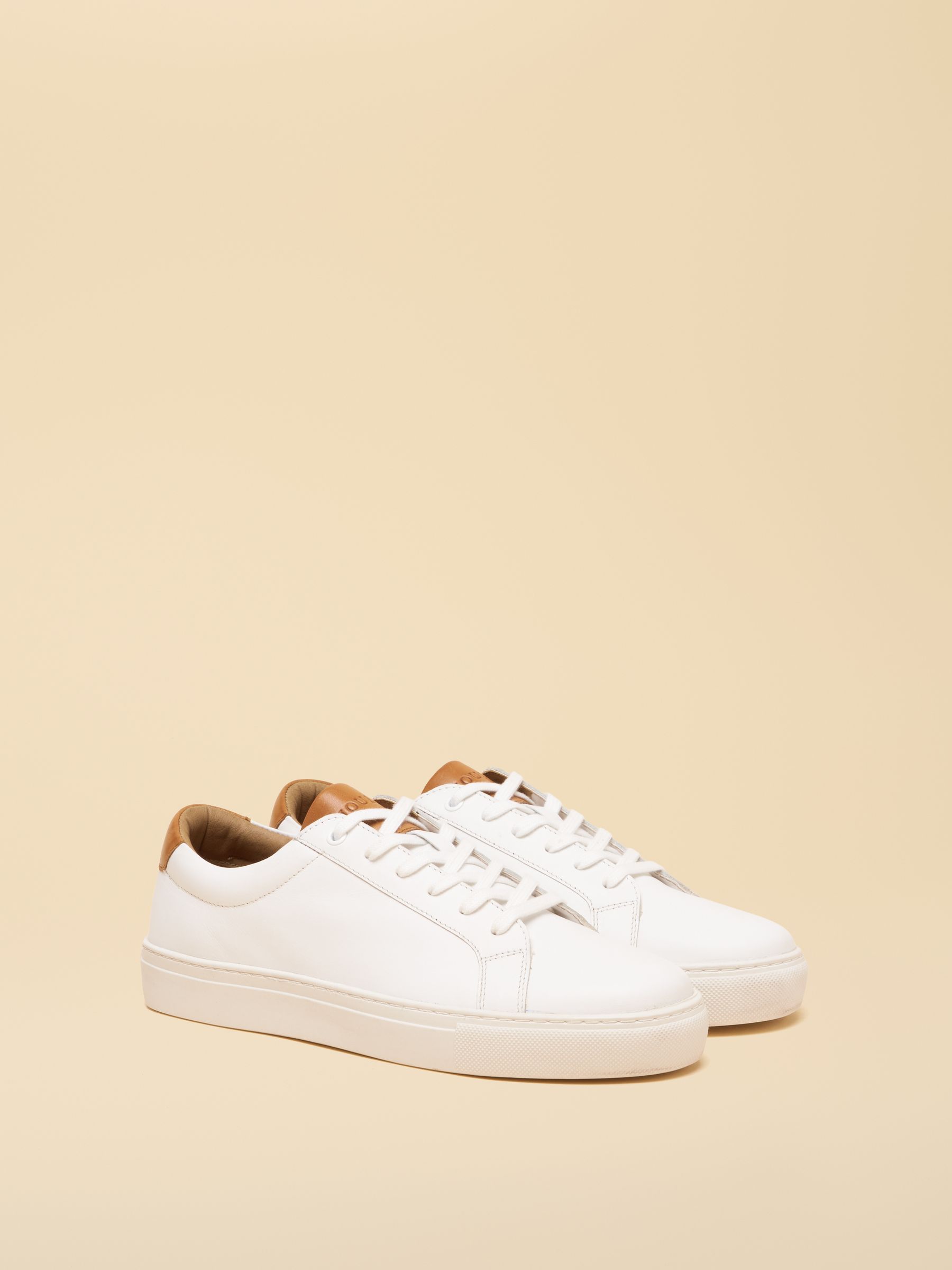 White Leather Longline Trainers - Image 1 of 7 White Leather Longline Trainers - Image 1 of 7