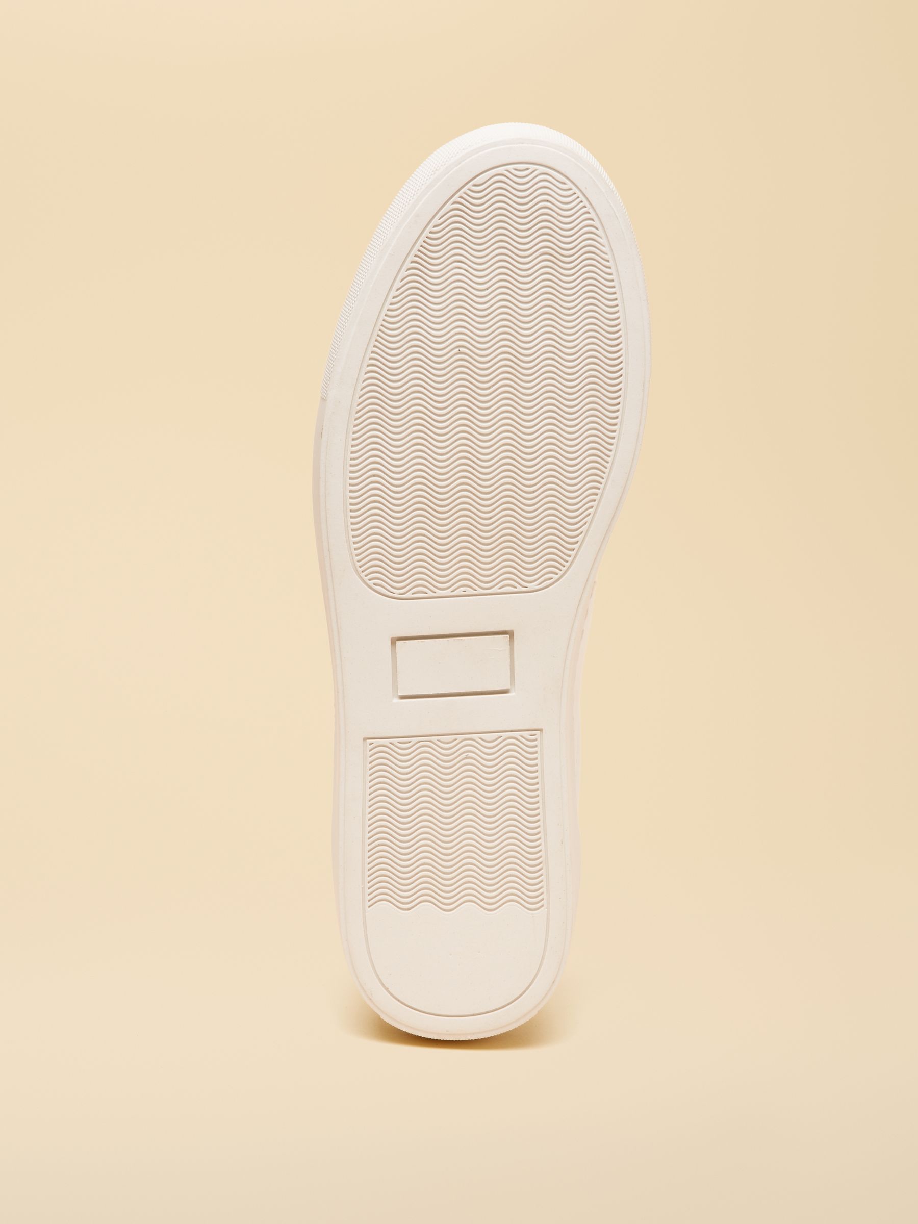 White Leather Longline Trainers - Image 4 of 7