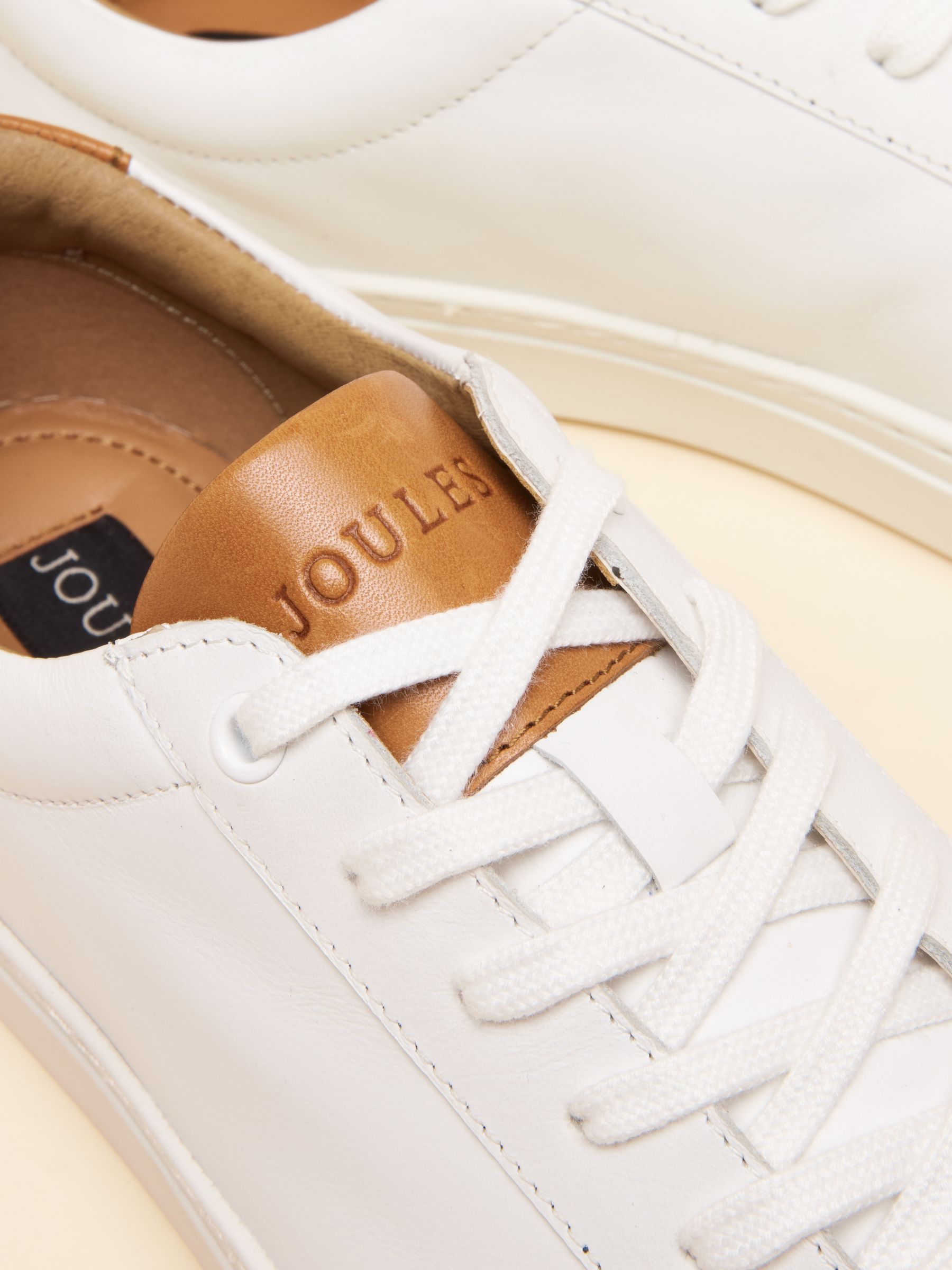 White Leather Longline Trainers - Image 6 of 7