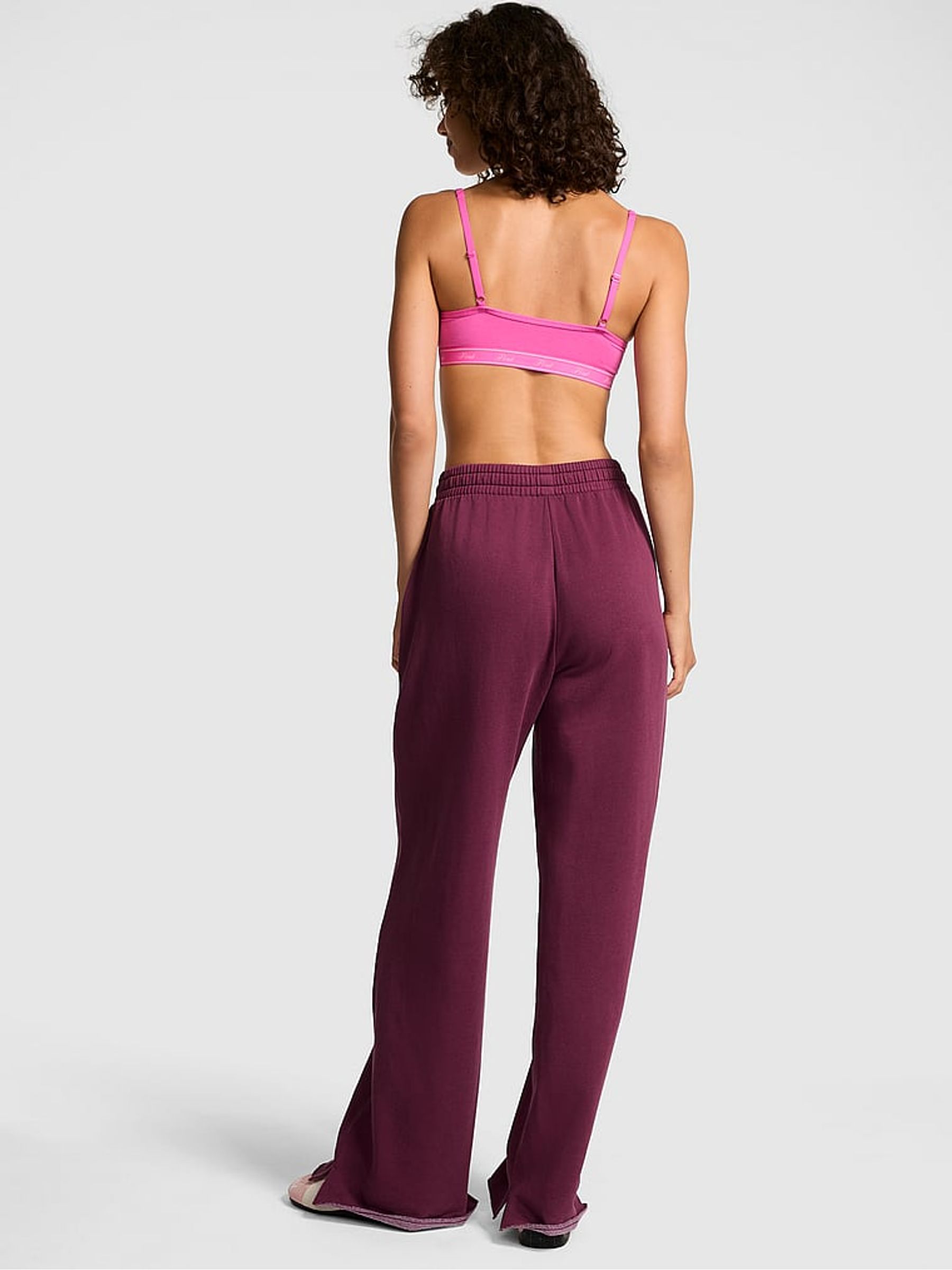 Purple Rose Fleece Joggers - Image 2 of 4