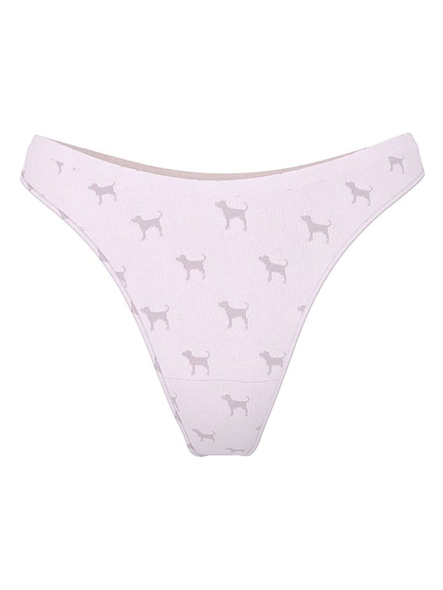 Pink Dog Print Thong Seamless Scoop Thong Knickers - Image 3 of 3